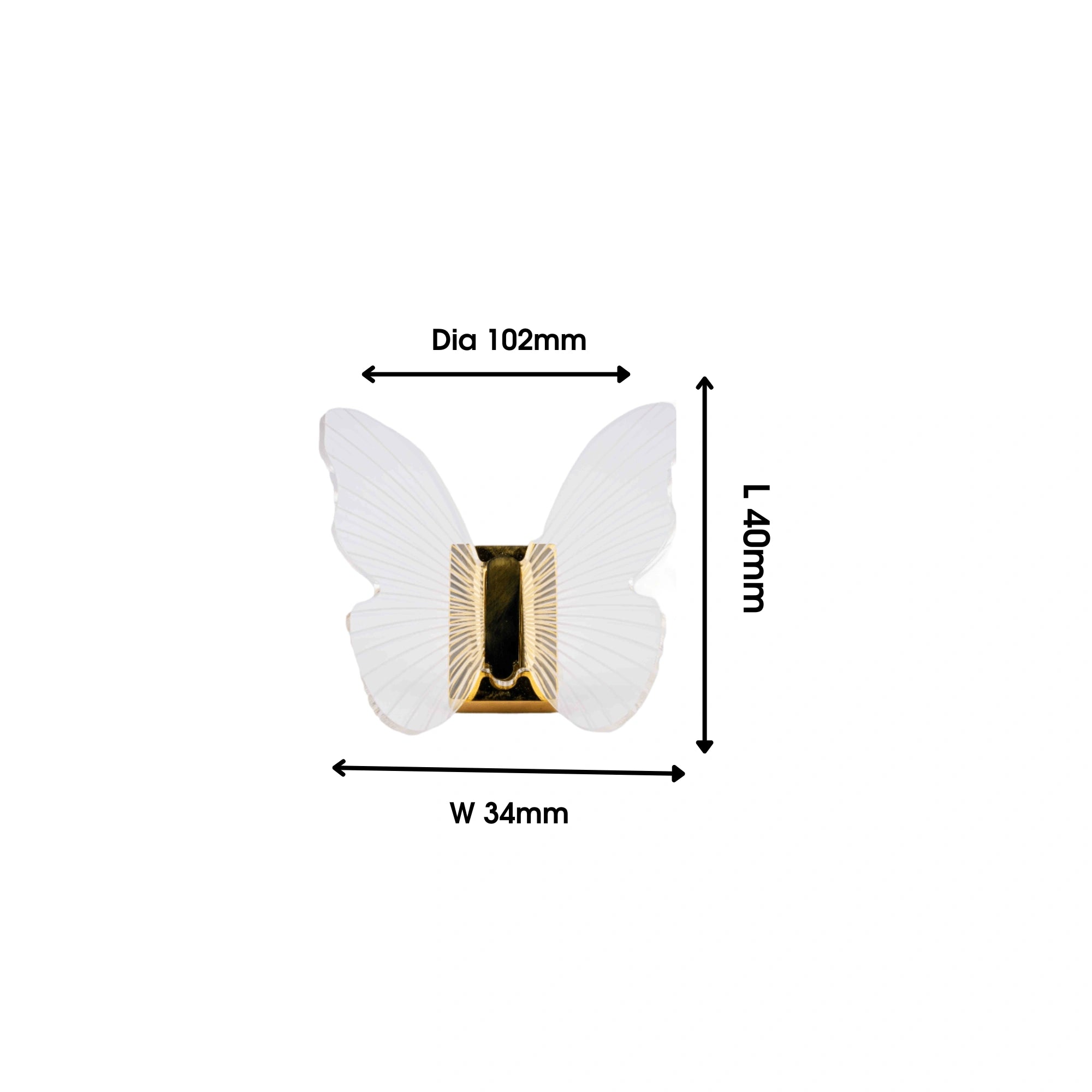 Mantara Papillon Hook Z-0031 is a modern white hook made of zinc alloy and acrylic with a matte finish, ideal for kitchen and dresser drawers.