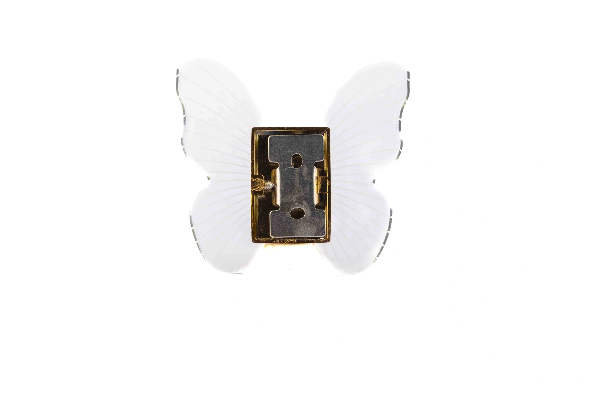 Mantara Papillon Hook Z-0031 is a modern white hook made of zinc alloy and acrylic with a matte finish, ideal for kitchen and dresser drawers.