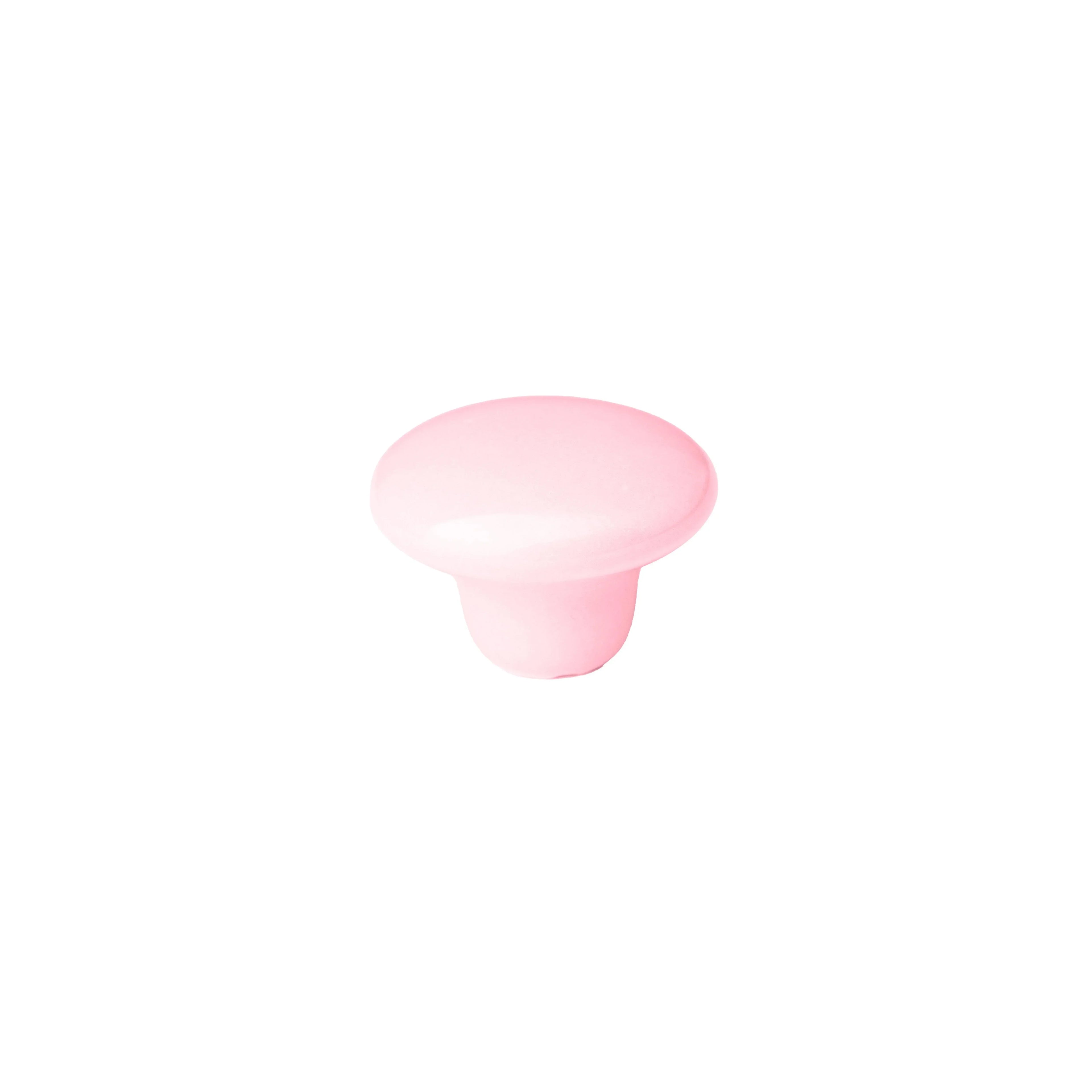 The Mantara CR-0005 Pebble Knob is a modern ceramic knob in pink with a polished finish, ideal for wardrobes and drawers.