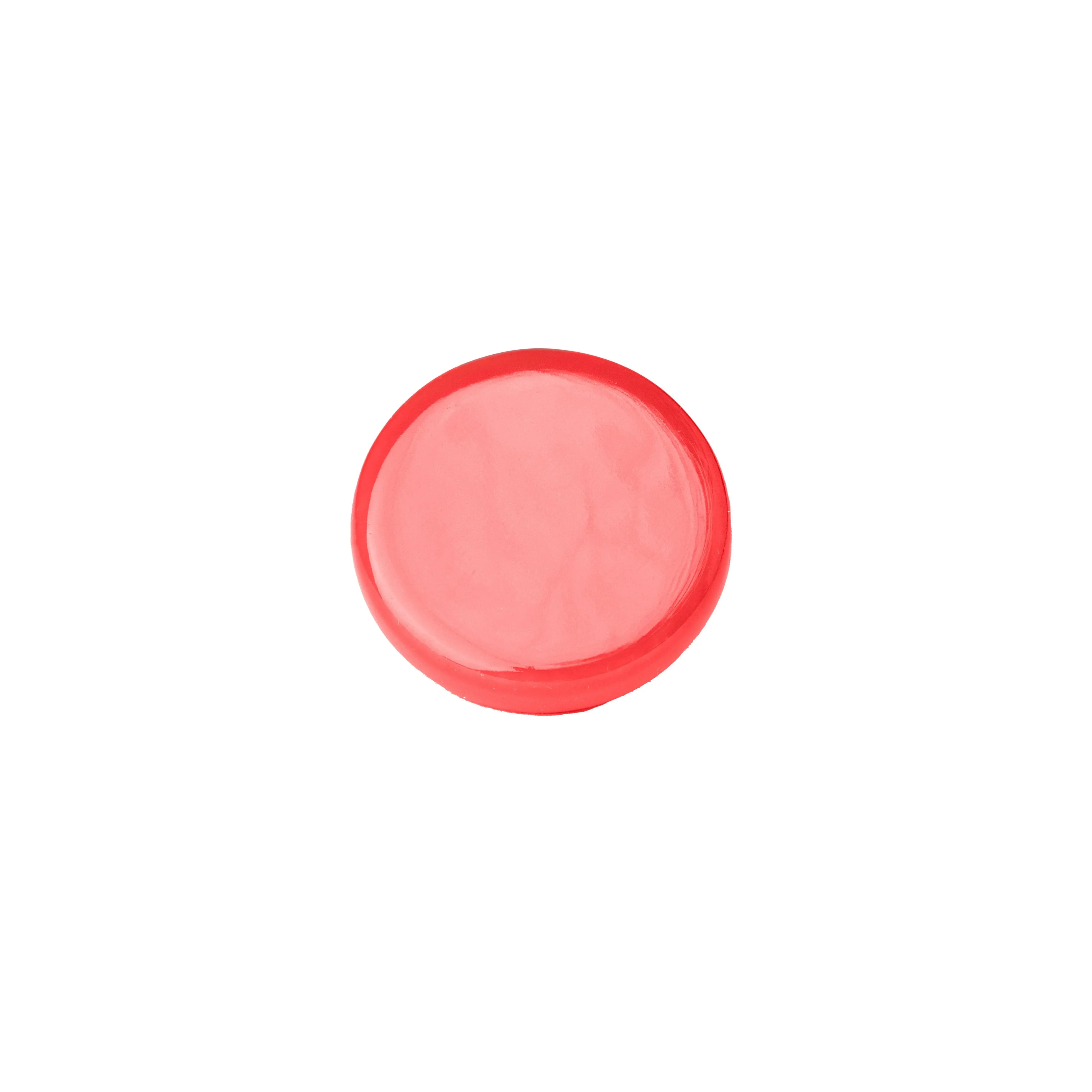 The Mantara CR-0005 Pebble Knob is a modern ceramic knob in red with a polished finish, ideal for wardrobes and drawers.