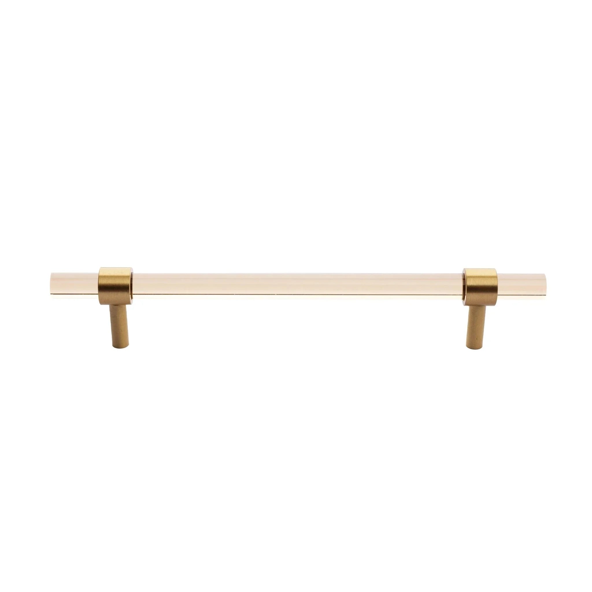 Acrylic and brass handle in dark brown finish by Mantara, Petra I Handle with A-0007, door handle and wardrobe handle