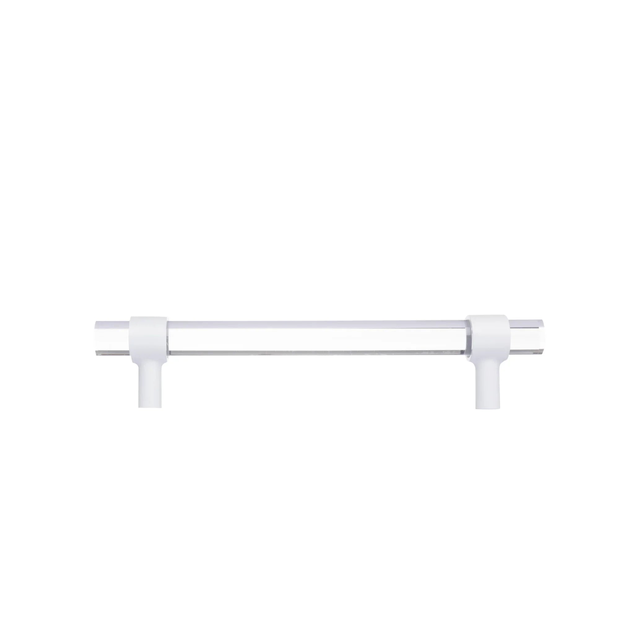 The Mantara A-0009 Petra III Handle is a modern white acrylic handle with polished finish, perfect for kitchens, cabinets, and wardrobes.