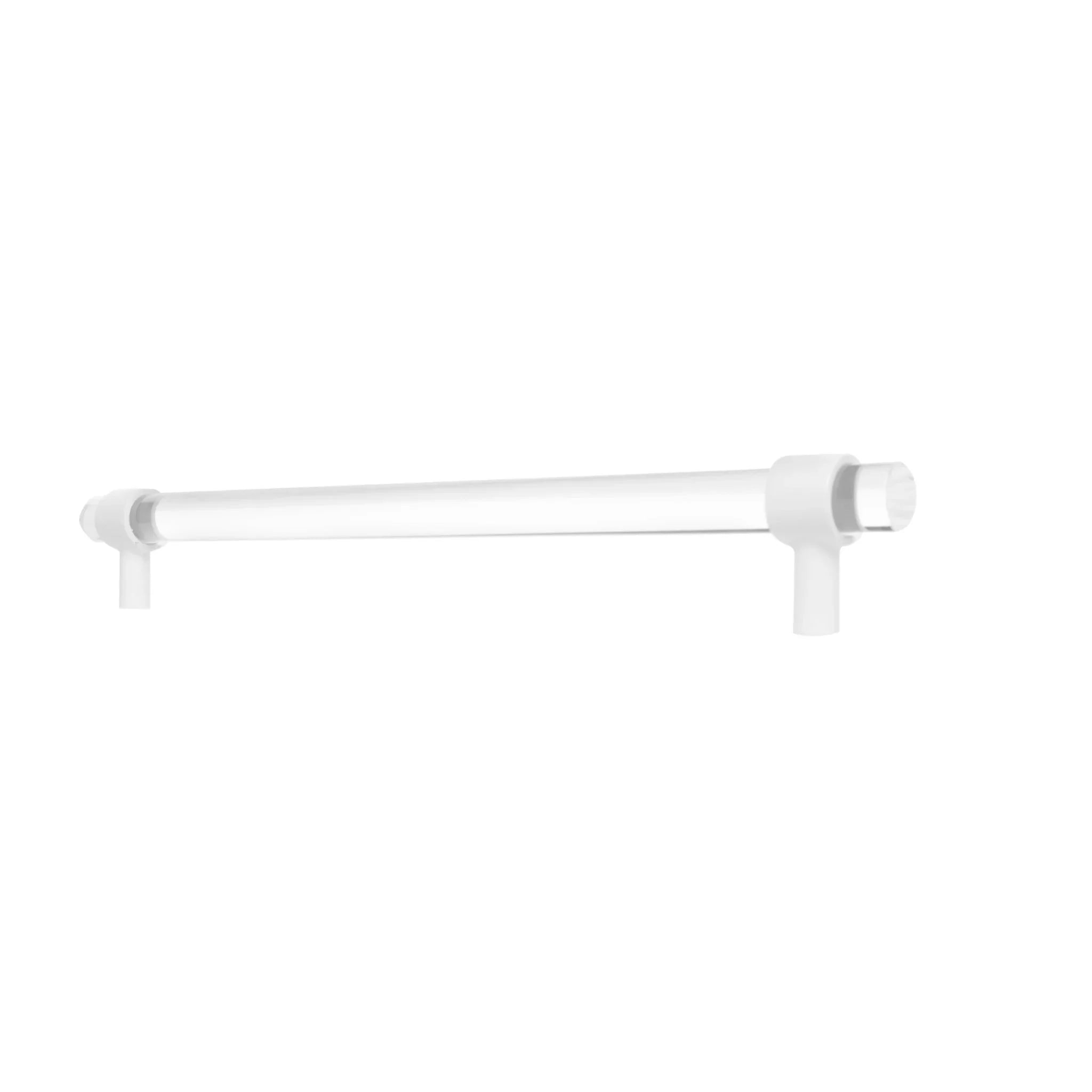 The Mantara A-0009 Petra III Handle is a modern white acrylic handle with polished finish, perfect for kitchens, cabinets, and wardrobes.