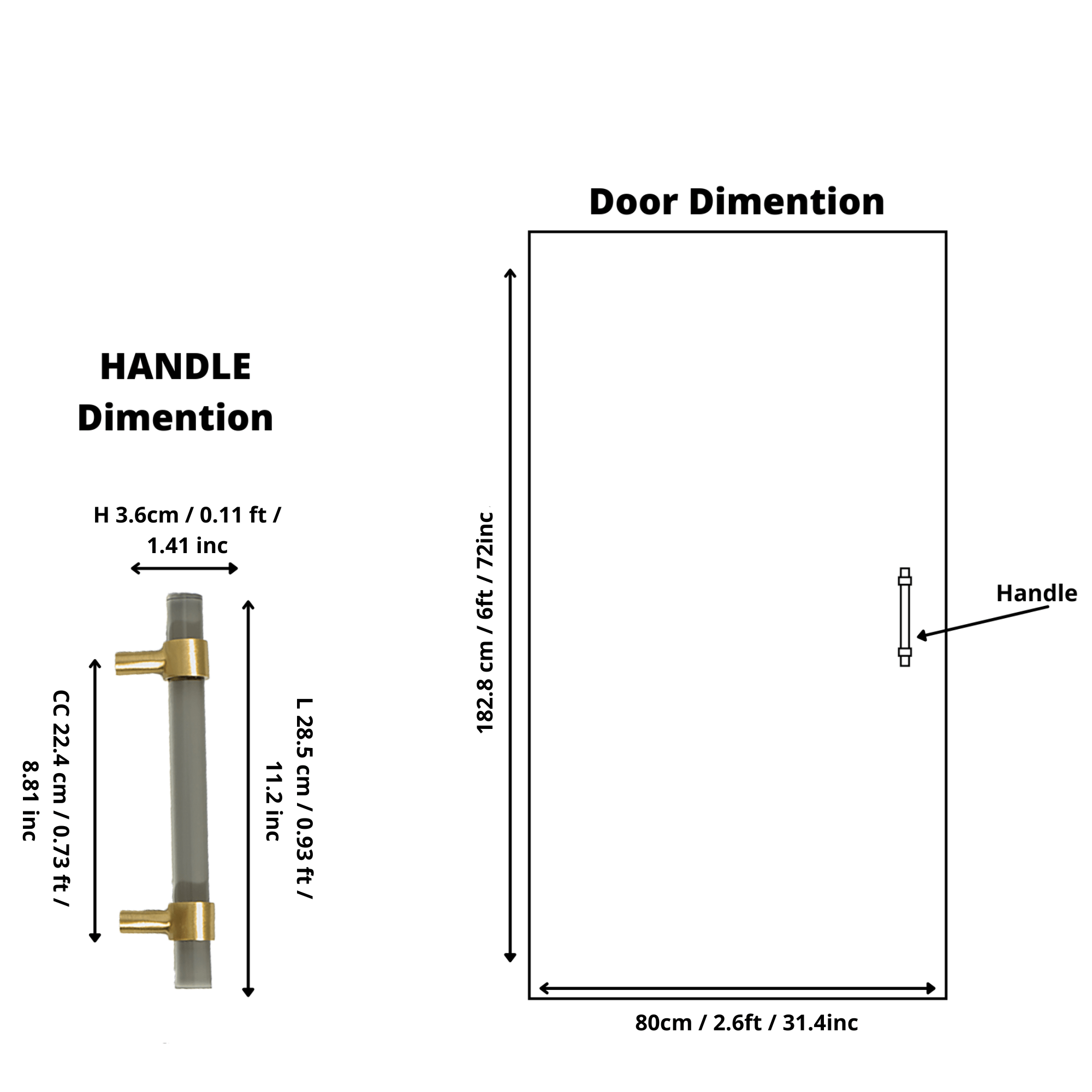 A modern cabinet bar handle, Petra V crafted from grey acrylic with polished brass mounts, model A-0011 by Mantara, SKU A-0011.