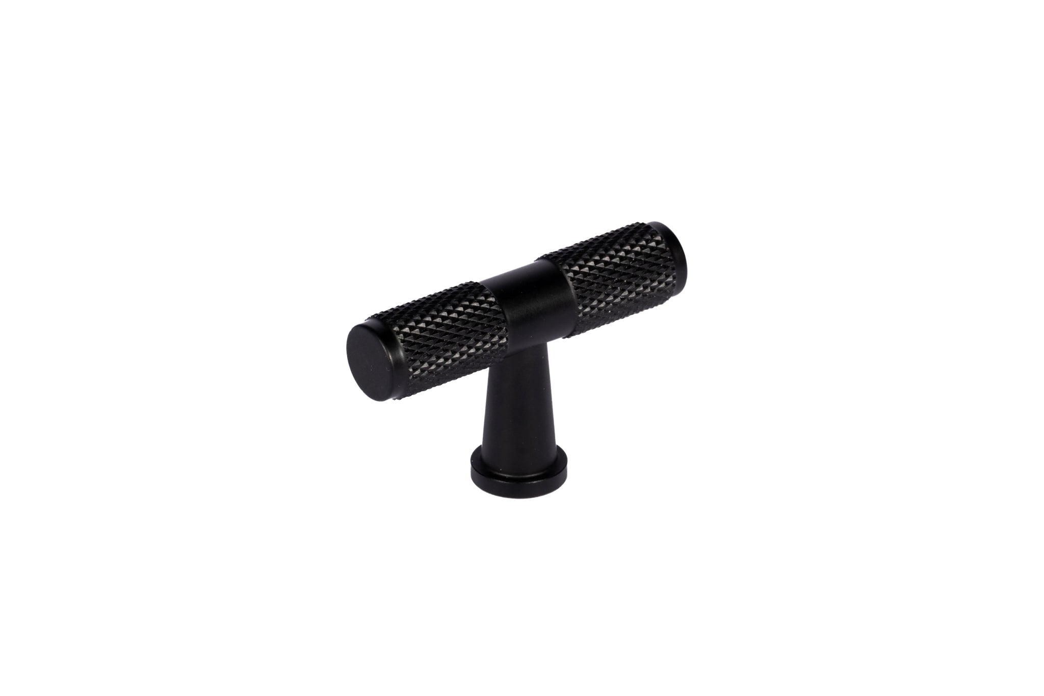 Pisa knob AL-0017, black aluminum, L50mm, brushed finish, for kitchen drawers & dressers by Mantara