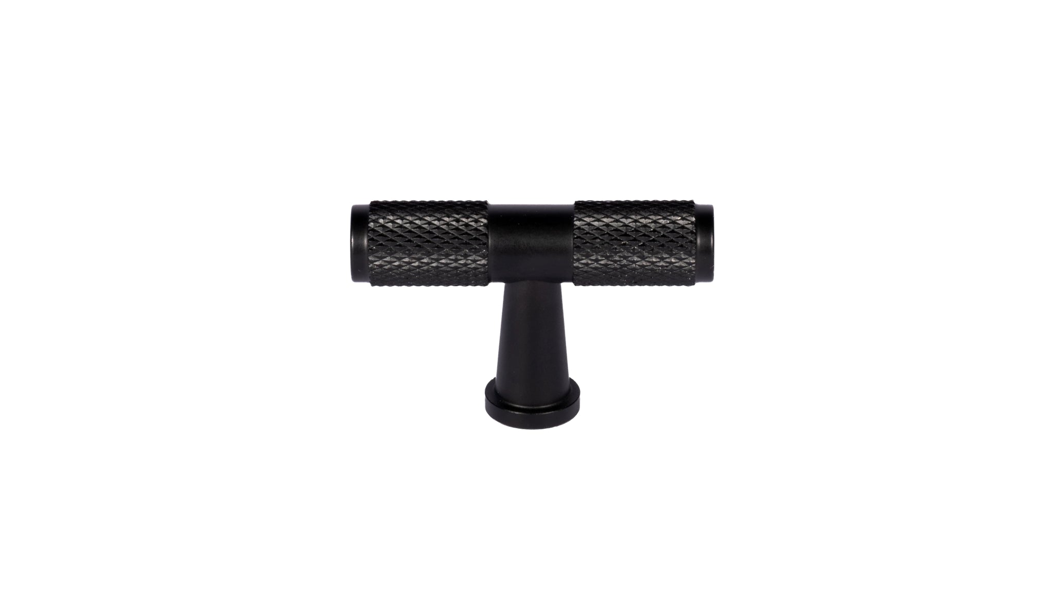 Pisa knob AL-0017, black aluminum, L50mm, brushed finish, for kitchen drawers & dressers by Mantara