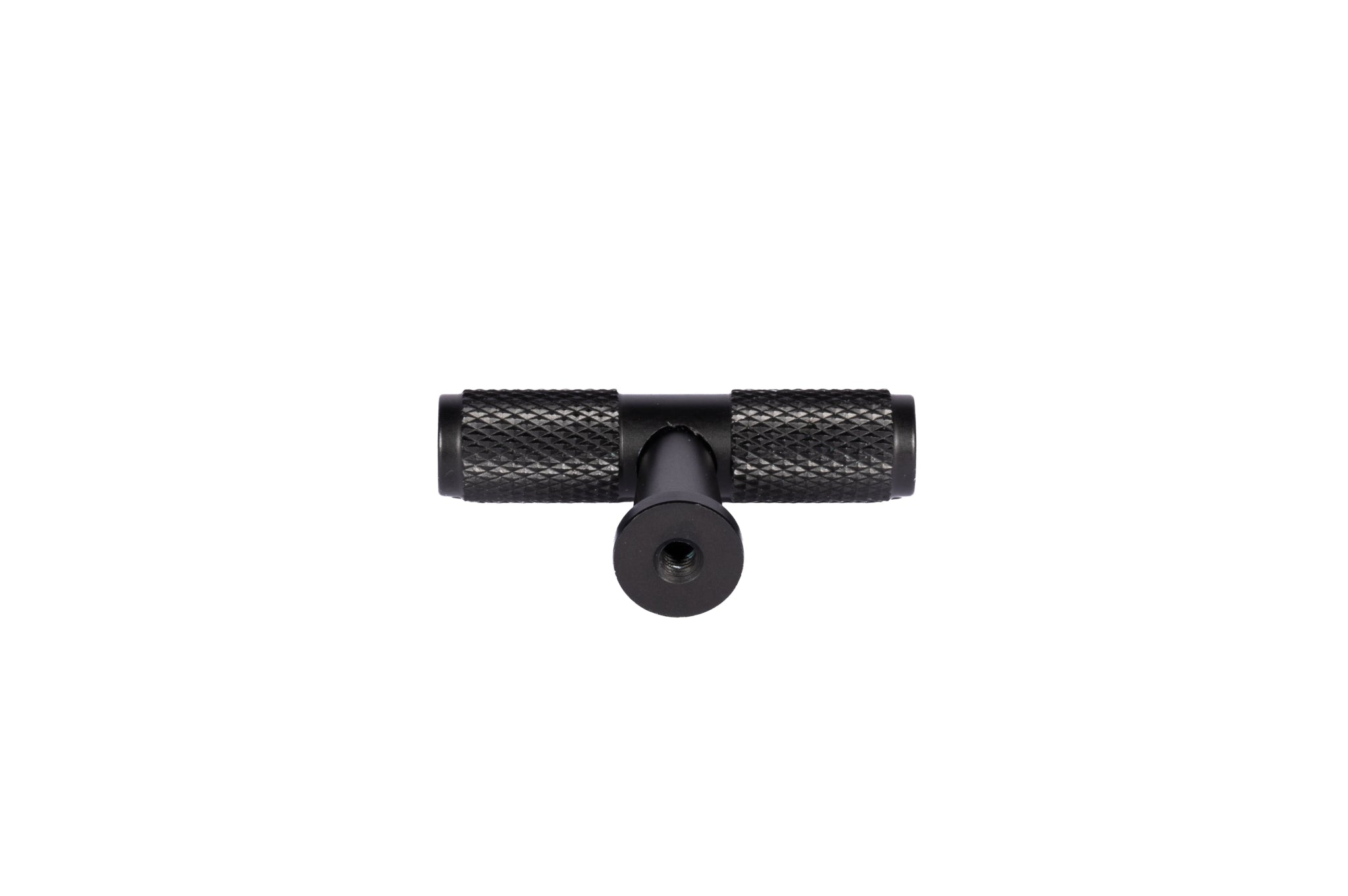 Pisa knob AL-0017, black aluminum, L50mm, brushed finish, for kitchen drawers & dressers by Mantara