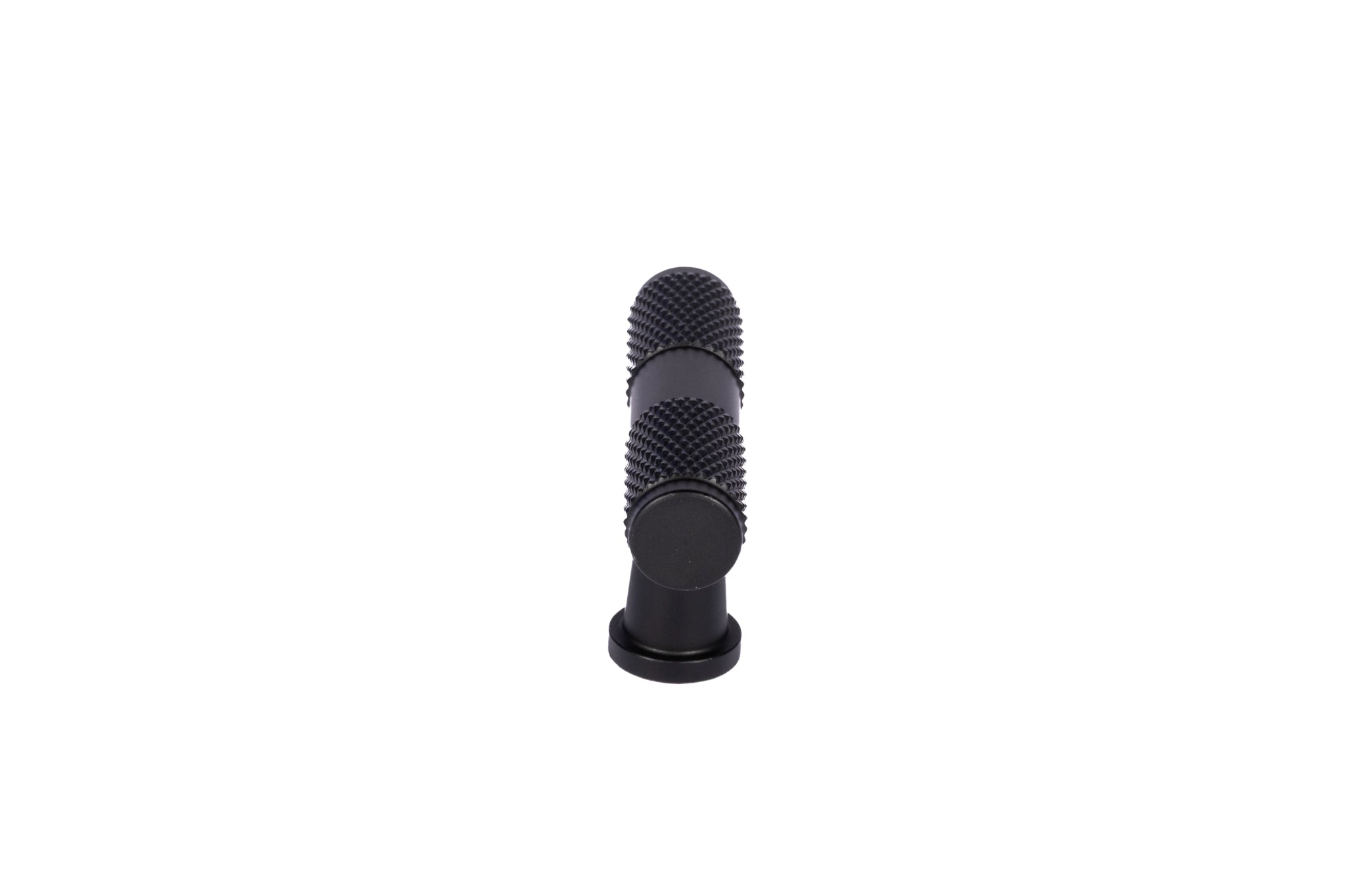 Pisa knob AL-0017, black aluminum, L50mm, brushed finish, for kitchen drawers & dressers by Mantara