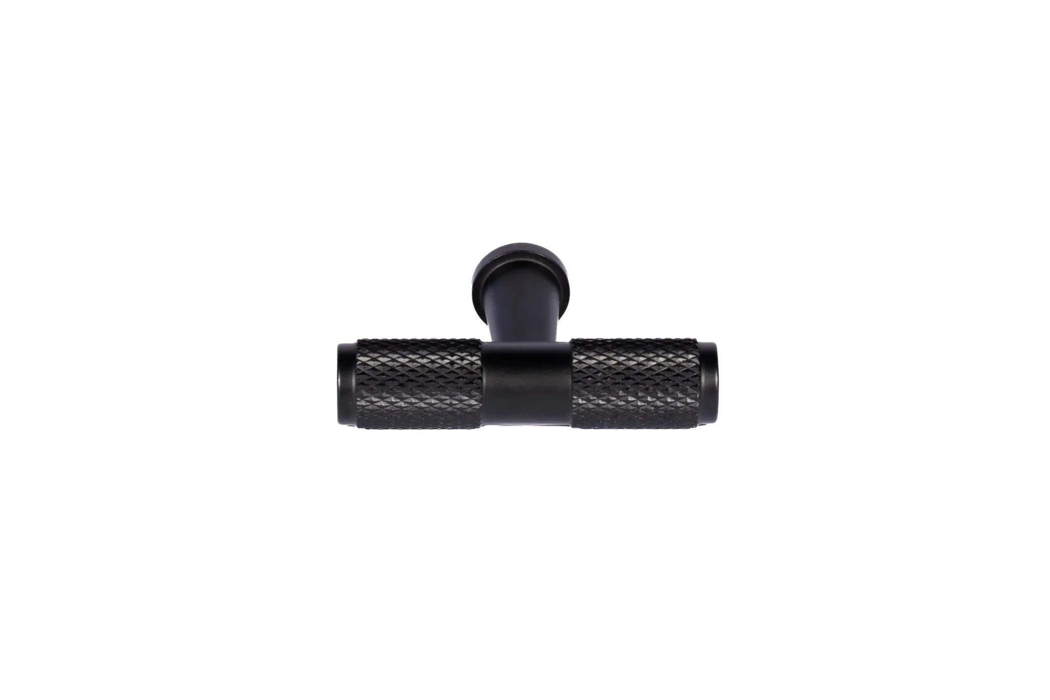The Mantara AL-0017 Pisa Handle is a modern aluminum handle in black with a brushed finish, ideal for kitchens, cabinets, and drawers.