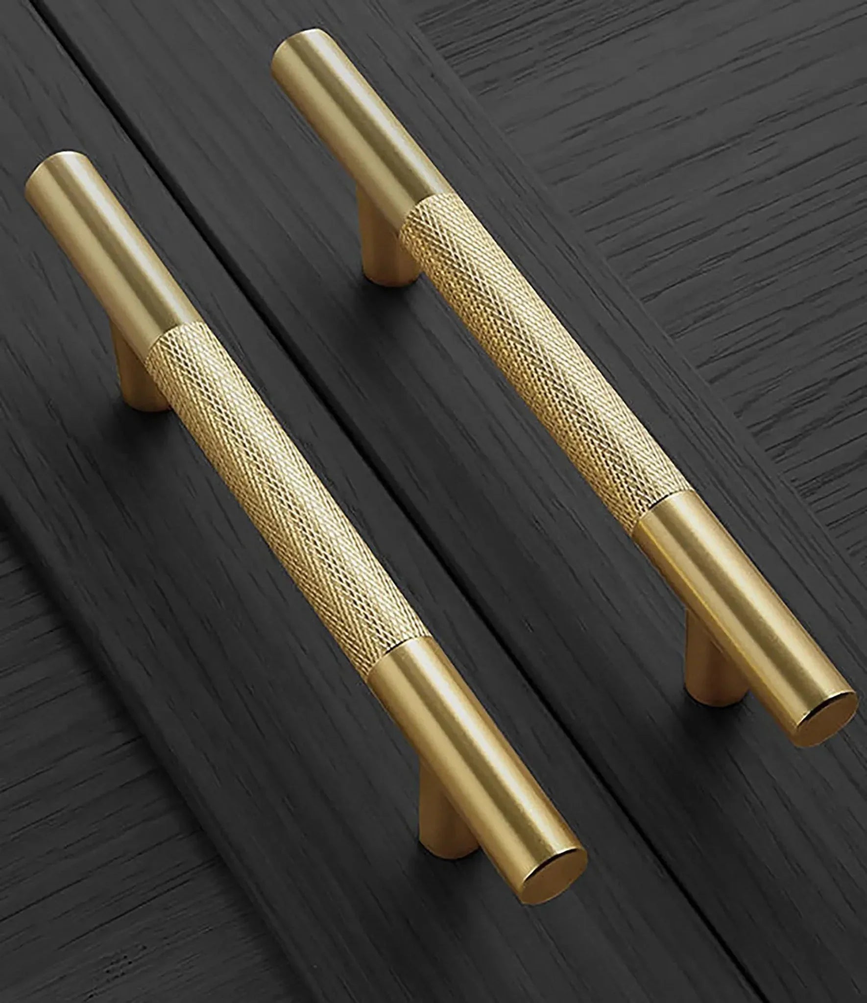 Mantara Pisa Knob B-0060 is a modern brushed brass handle in gold, ideal for wardrobes, cabinets, and main doors.