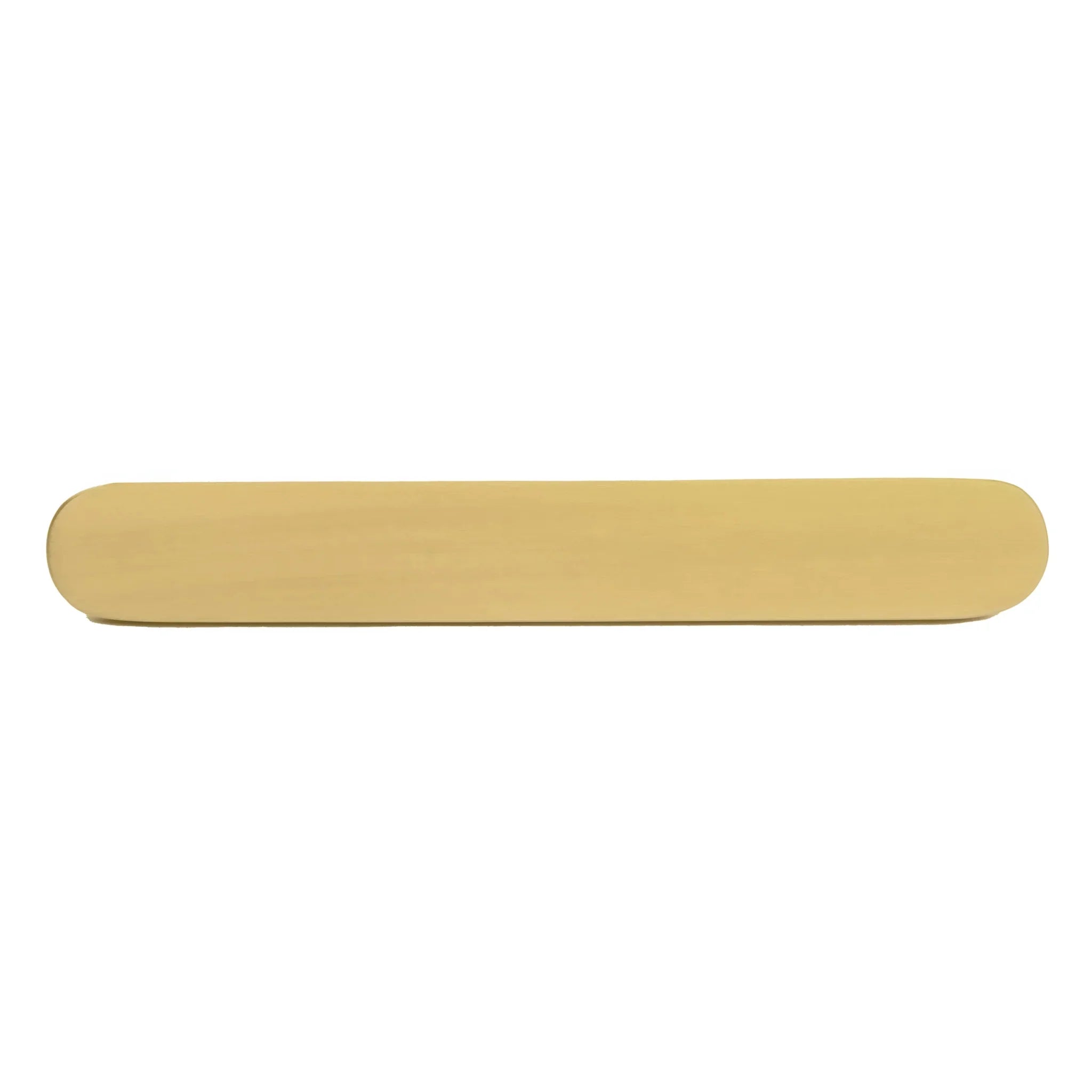 Mantara Plato Handle B-0067 is a modern brushed brass handle in gold, ideal for wardrobes, doors, and kitchens.