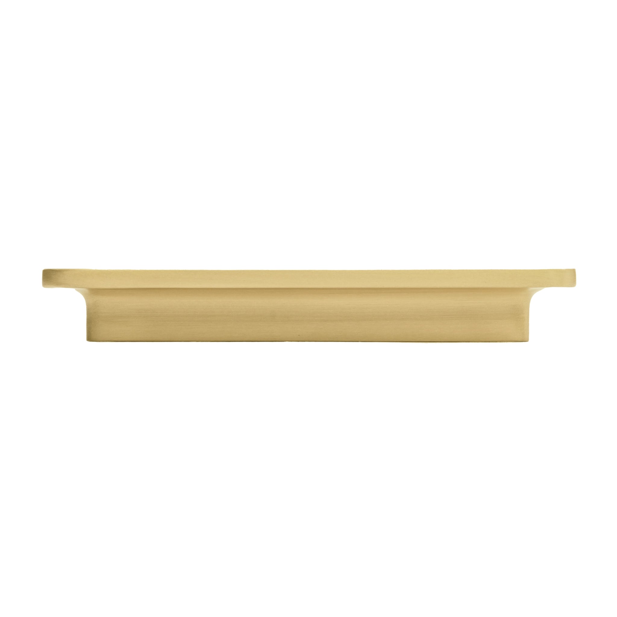 B-0067 Plato solid brass pull handle in brushed gold finish, available in 127mm & 159mm, for cabinets, wardrobes, and kitchen drawers by Mantara.