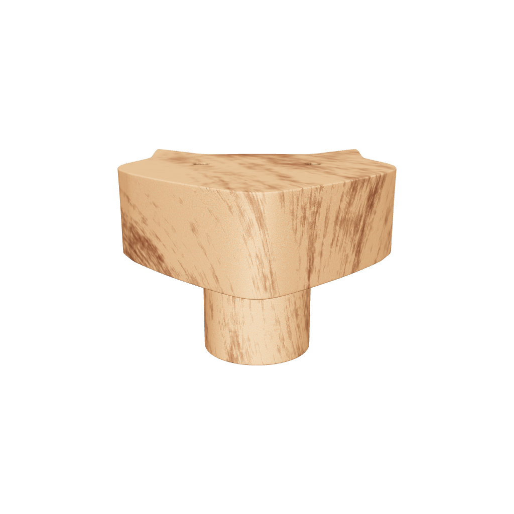 Mantara Fox Hook W-0024 is a modern wooden knob and wall hook in brushed beige finish, ideal for kids&