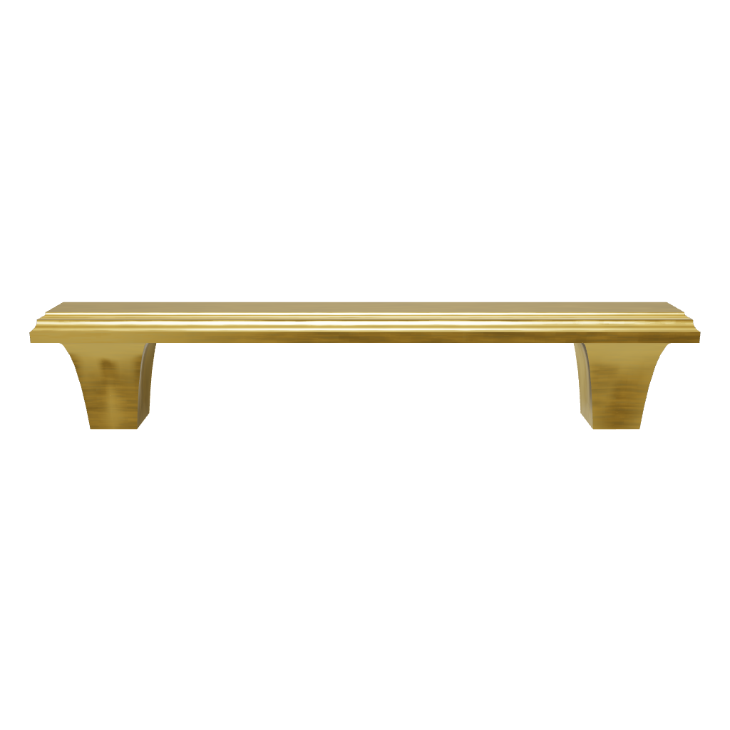 B‑0066 Alaric solid brass pull handle in brushed gold, available in 128 mm and 152 mm, modern design for wardrobes, cabinets, kitchens, and bedrooms by Mantara.B‑0066 Alaric solid brass pull handle in brushed gold, available in 128 mm and 152 mm, modern design for wardrobes, cabinets, kitchens, and bedrooms by Mantara.