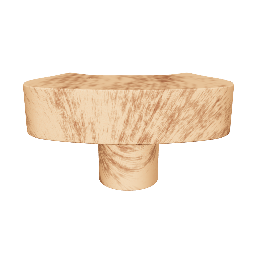 Mantara Cat Wooden Knob W-0024 is a modern wooden knob and wall hook in brushed beige finish, ideal for kids&