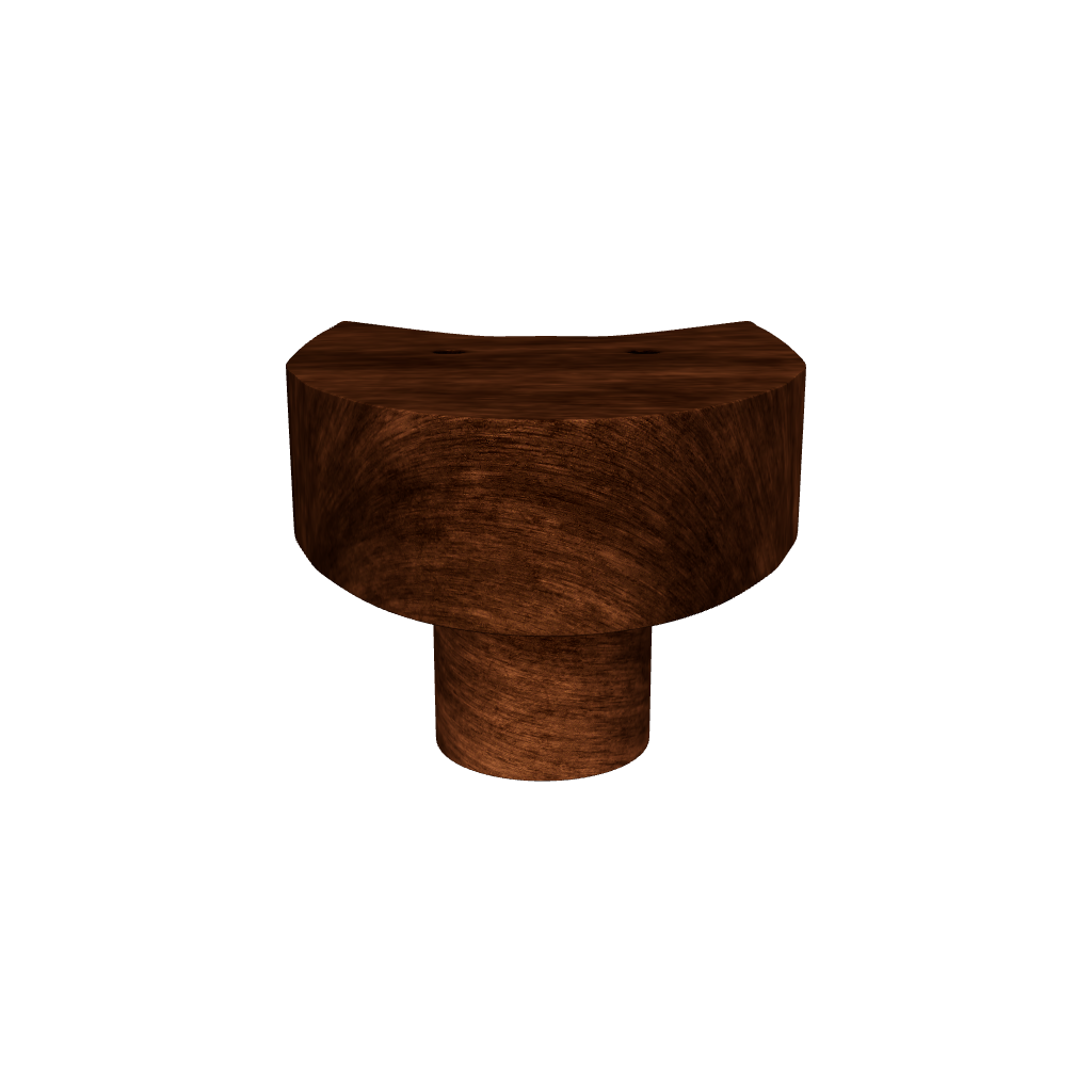 Mantara Dog Knob SKU W-0024 is a modern walnut wooden knob/hook, ideal for kids’ rooms, drawers, and cabinets.