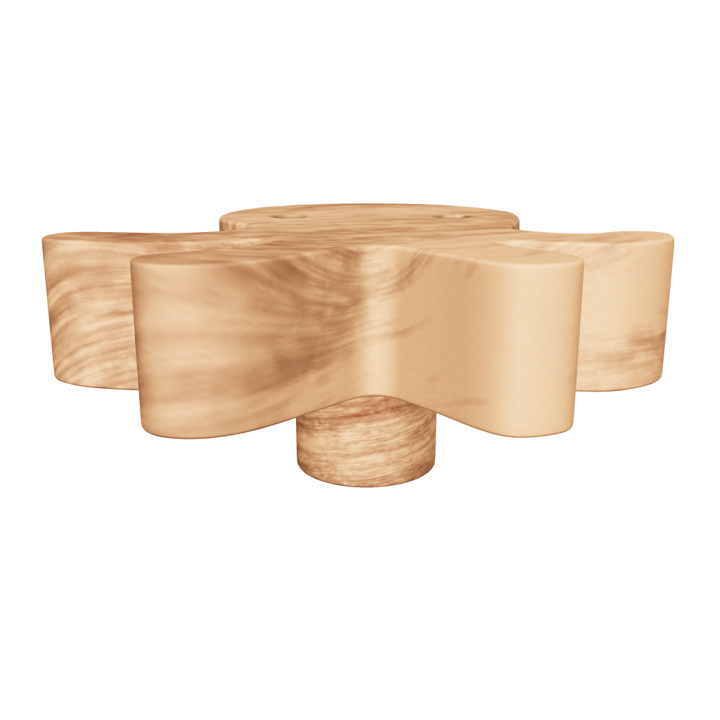 Mantara Octopus Knob W-0024 is a modern beige wooden knob/hook, ideal for kids’ rooms, doors, and cabinets.