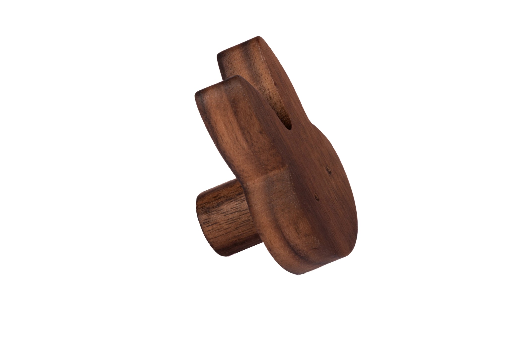 Mantara Rabbit Knob W-0024 is a modern walnut wooden knob/hook, ideal for kids’ rooms, drawers, and cabinets.