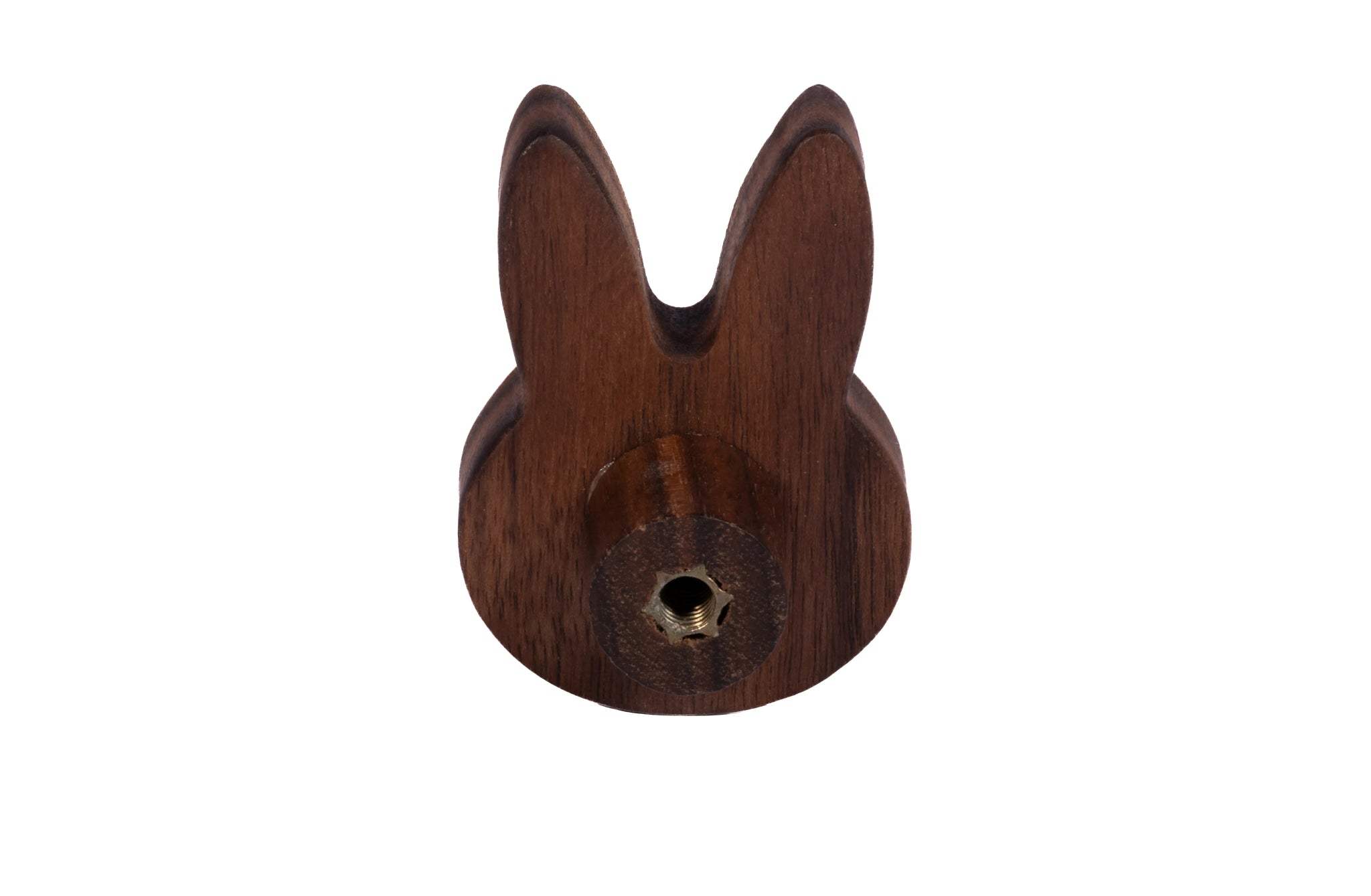 Mantara Rabbit Knob W-0024 is a modern walnut wooden knob/hook, ideal for kids’ rooms, drawers, and cabinets.