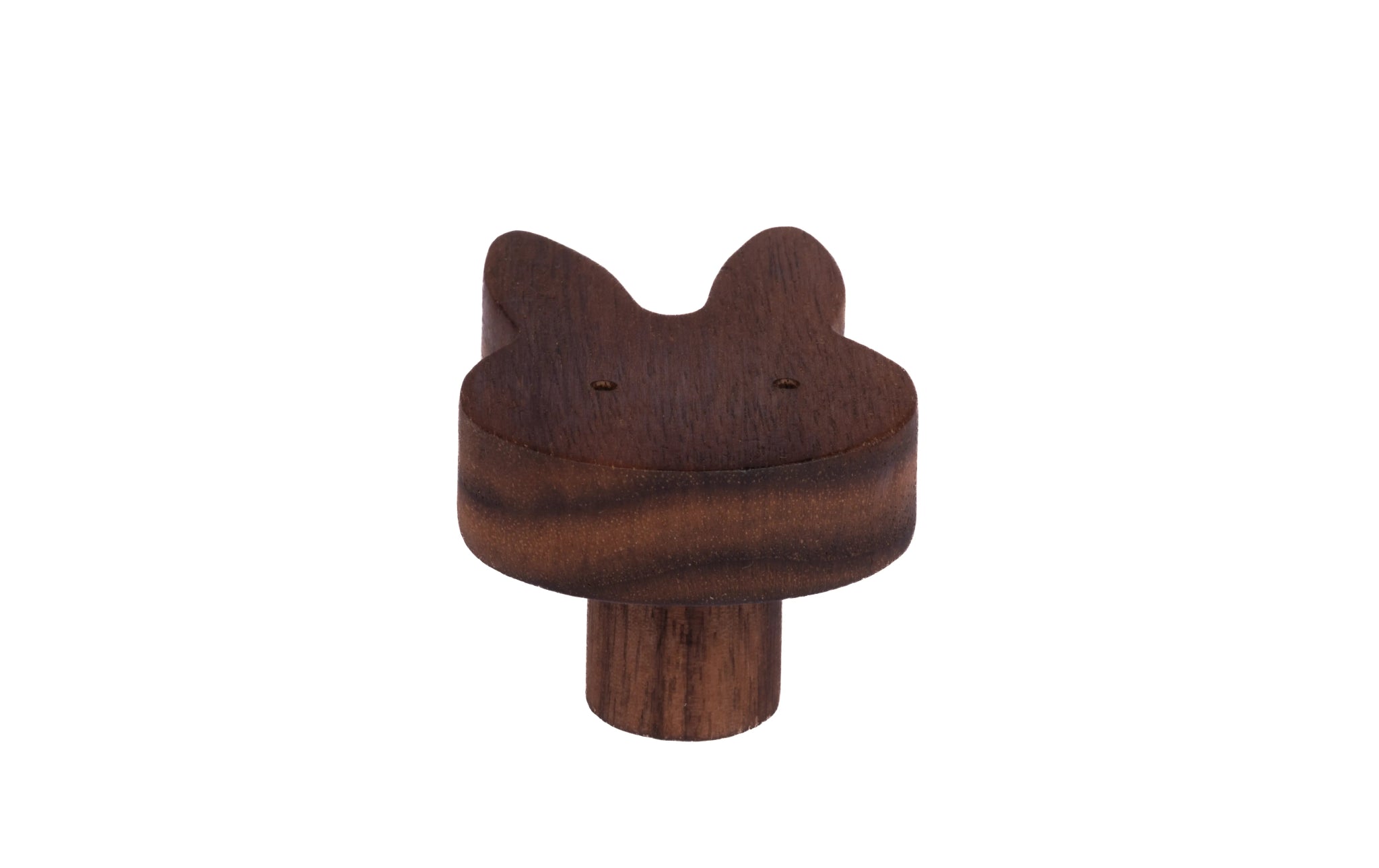 Mantara Rabbit Knob W-0024 is a modern walnut wooden knob/hook, ideal for kids’ rooms, drawers, and cabinets.