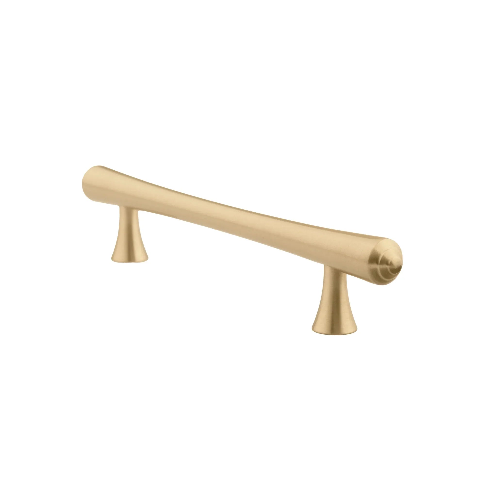 Mantara Raphael Handle B-0068 is a modern brushed brass handle in gold, ideal for kitchens, drawers, and wardrobes.