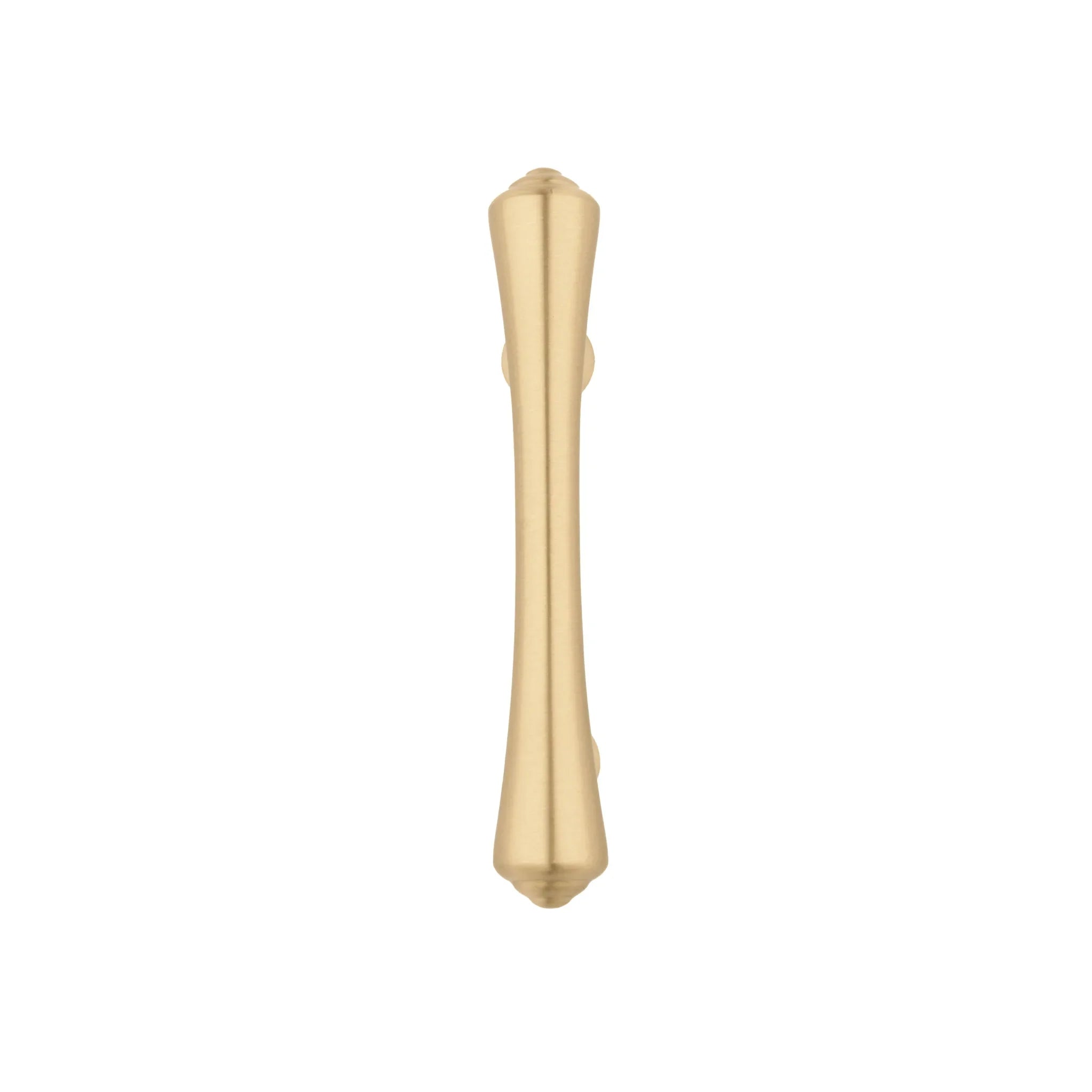 Mantara Raphael Handle B-0068 is a modern brushed brass handle in gold, ideal for kitchens, drawers, and wardrobes.
