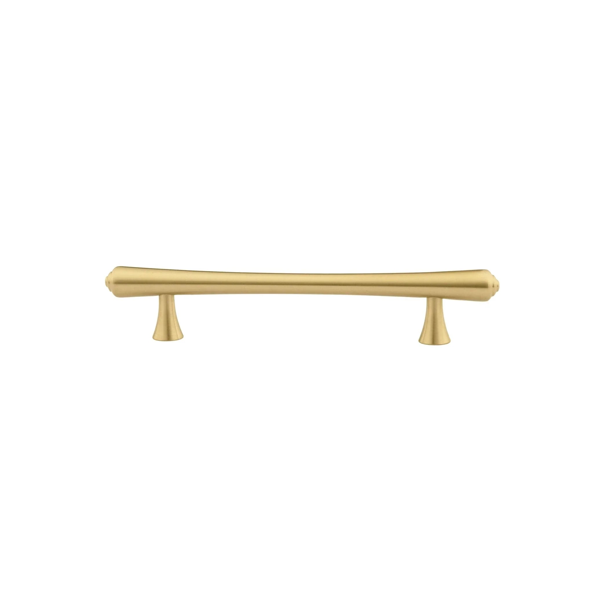 Mantara Raphael Handle B-0068 is a modern brushed brass handle in gold, ideal for kitchens, drawers, and wardrobes.