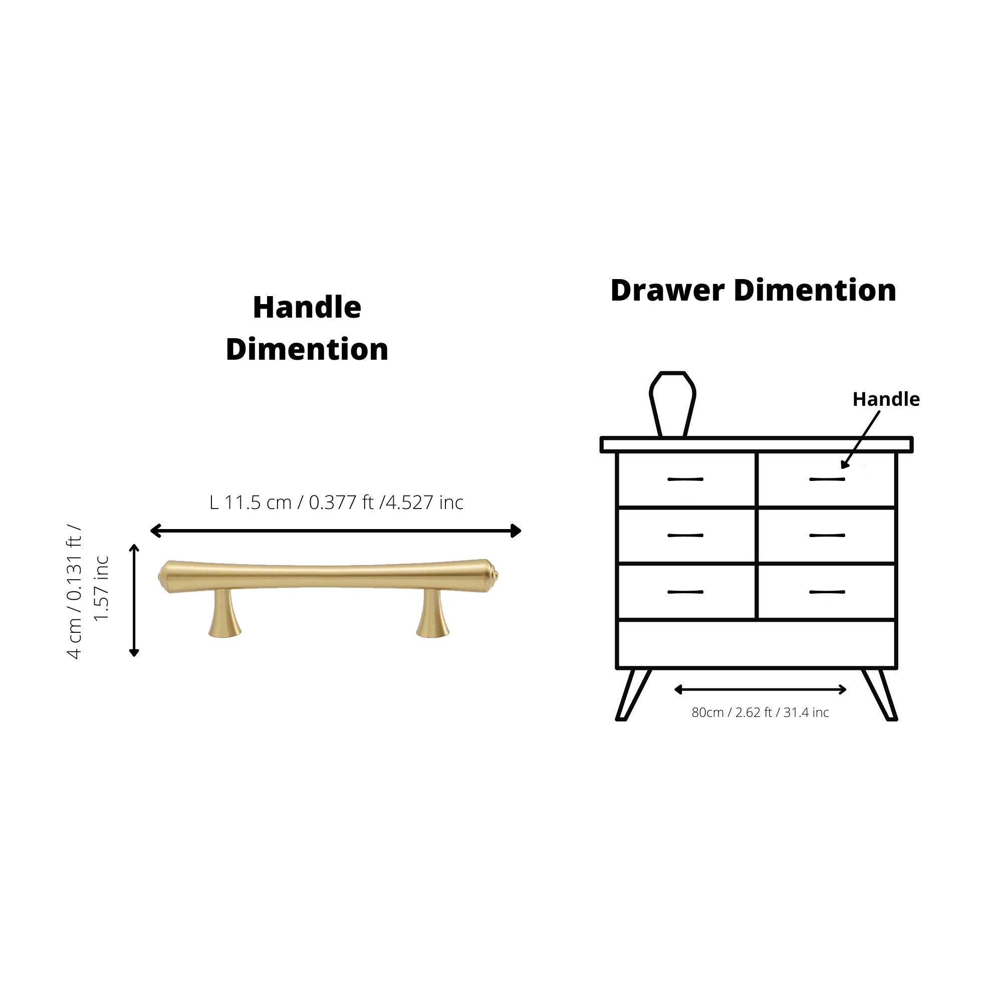 B‑0068 Raphael modern brass pull handle in brushed gold, available in 50 mm, 115 mm, 170 mm & 188 mm lengths, ideal for kitchen cabinets, drawers, wardrobes and bedroom furniture by Mantara.