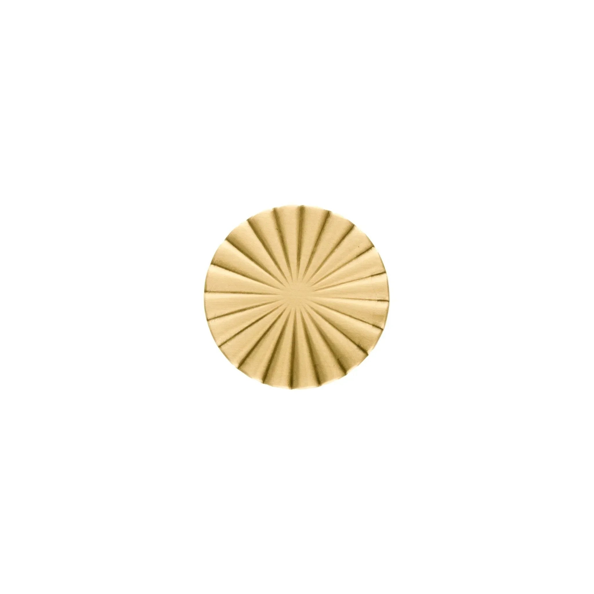 The Mantara B-0028 Rasya Knob is a modern gold brass knob with brushed finish, ideal for doors, drawers, cabinets, and wardrobes.