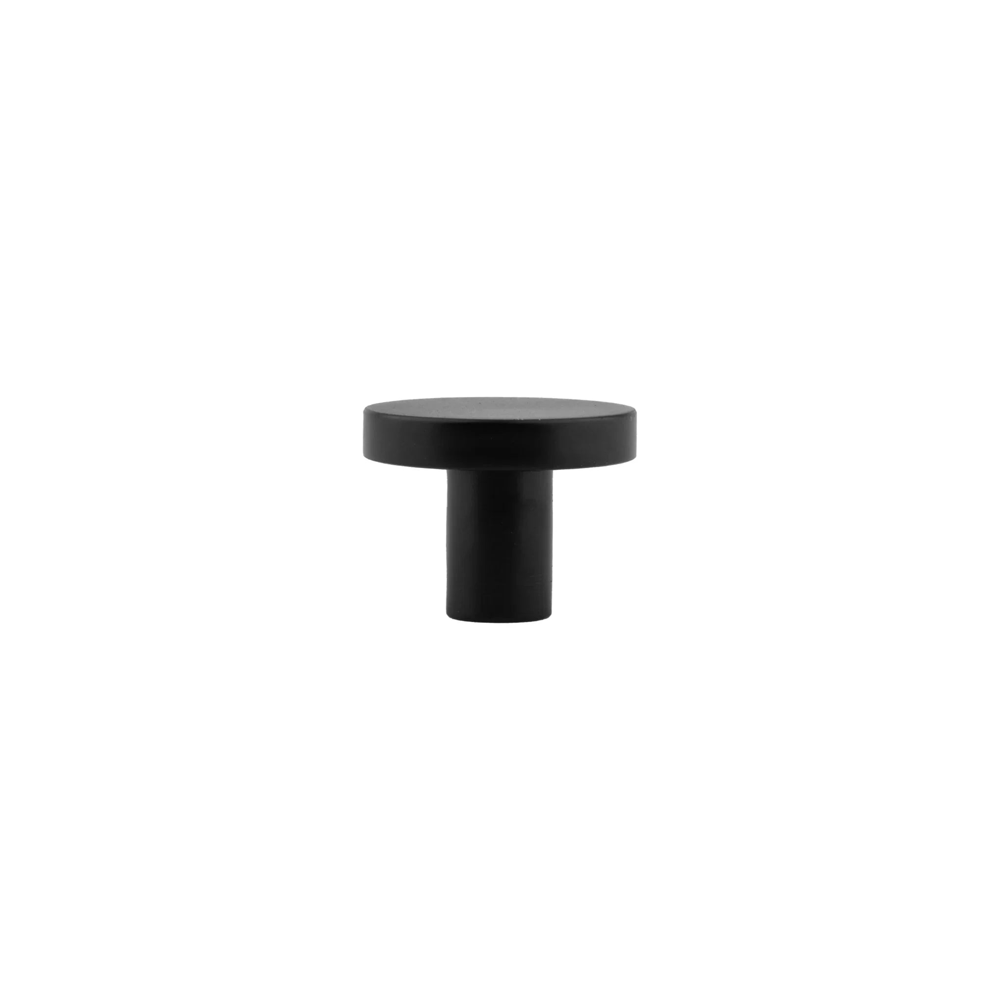 Mantara Regal Knob B-0004 in black brass, brushed finish, Ideal for furniture, cabinets, and doors.