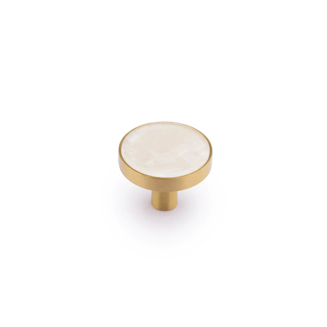 Regal pearl knob B-0005 decorative shell and brass knob with handle, white finish, sizes 27mm 32mm 37mm 130mm 162mm 254mm, for cabinets & drawers by Mantara