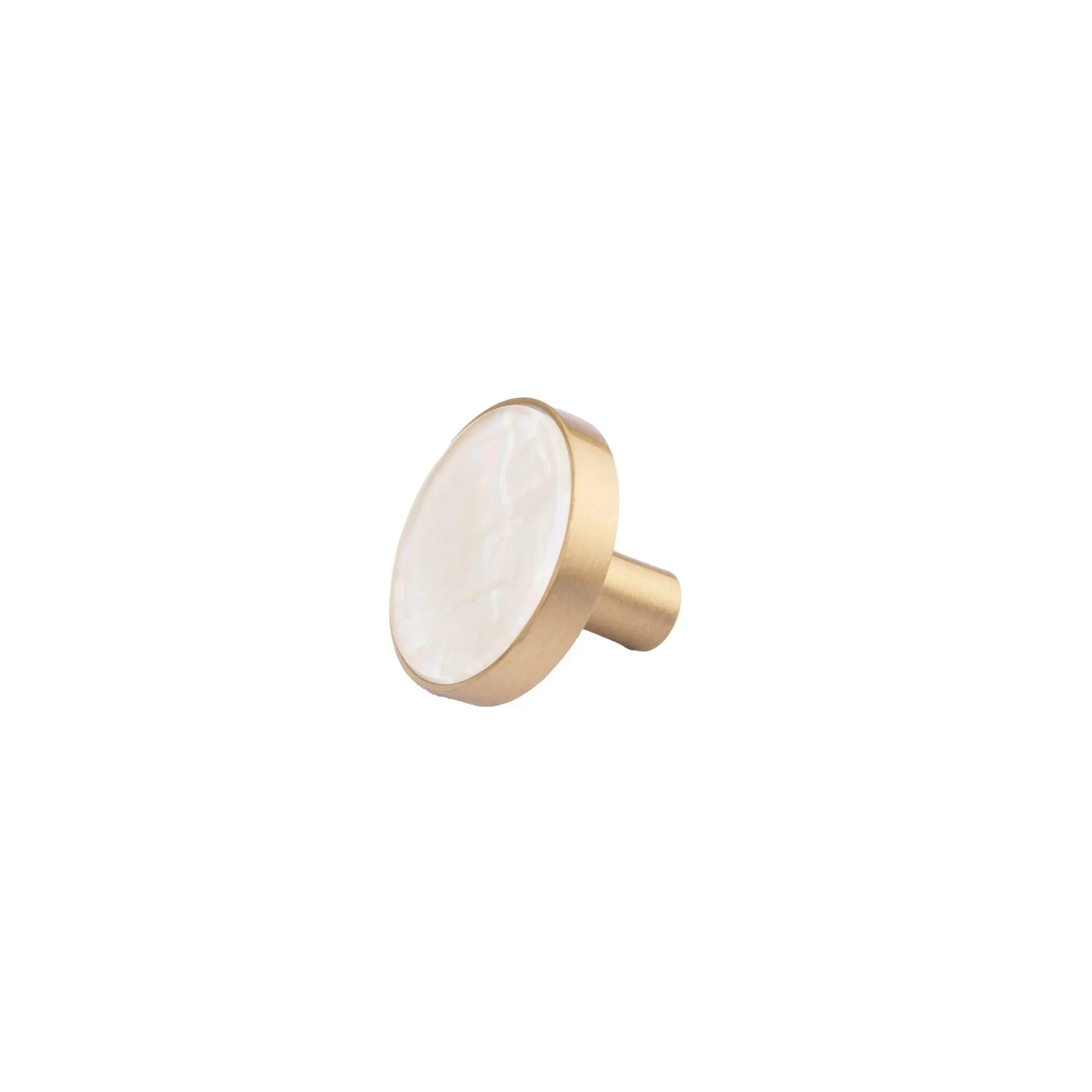 Regal pearl knob B-0005 decorative shell and brass knob with handle, white finish, sizes 27mm 32mm 37mm 130mm 162mm 254mm, for cabinets & drawers by Mantara