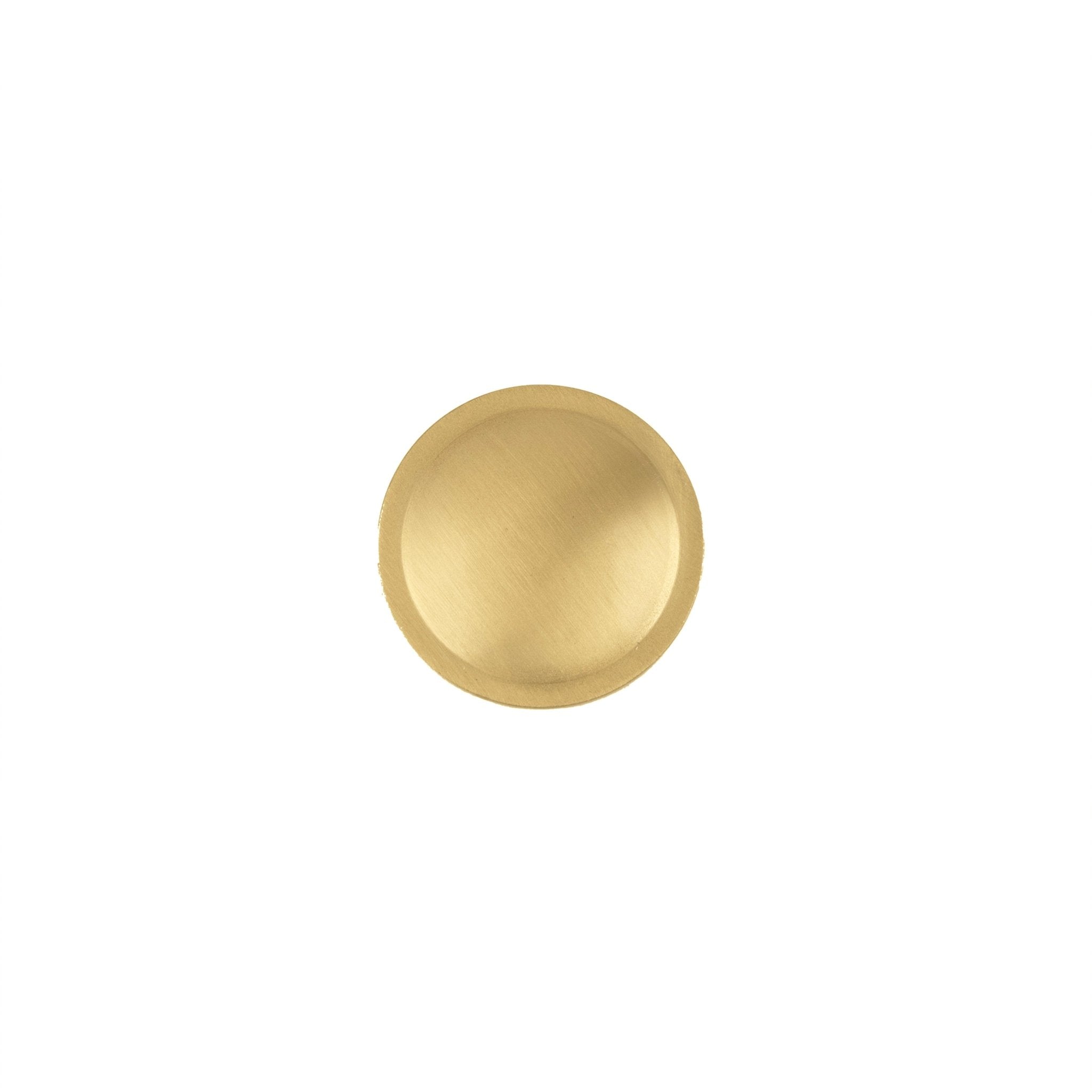 Regina knob B-0007, satin brass, Dia30mm H25mm, gold finish, for bathroom & living storage by Mantara