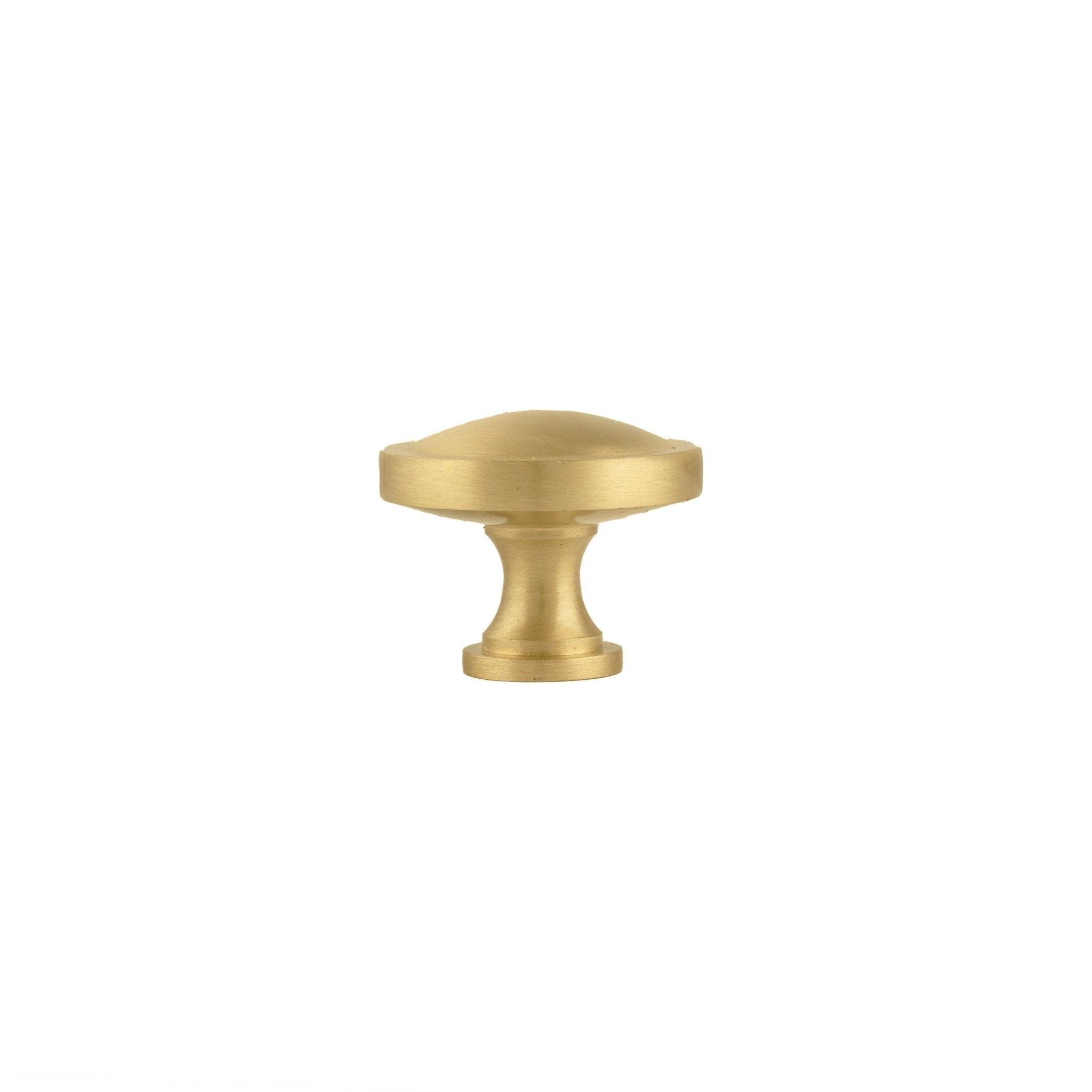 Regina knob B-0007, satin brass, Dia30mm H25mm, gold finish, for bathroom & living storage by Mantara