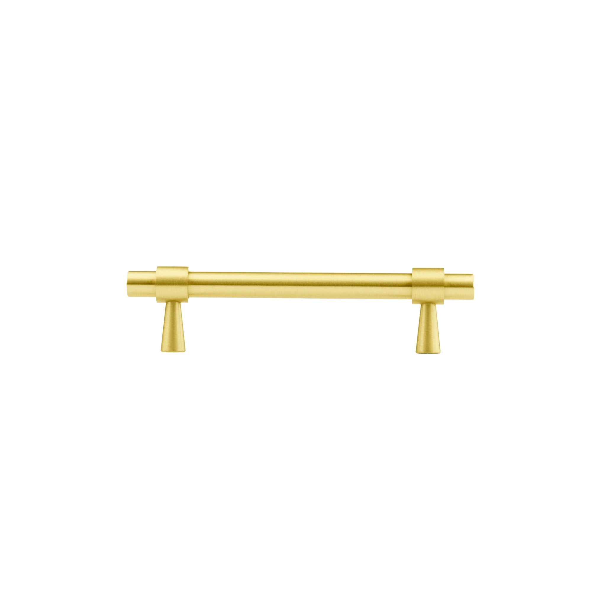 B-0054 Seraphine solid brass cabinet pull handle, brushed gold, sizes 50mm, 128mm, 165mm, 200mm, 230mm & 265mm, for kitchen drawers & wardrobes by Mantara.