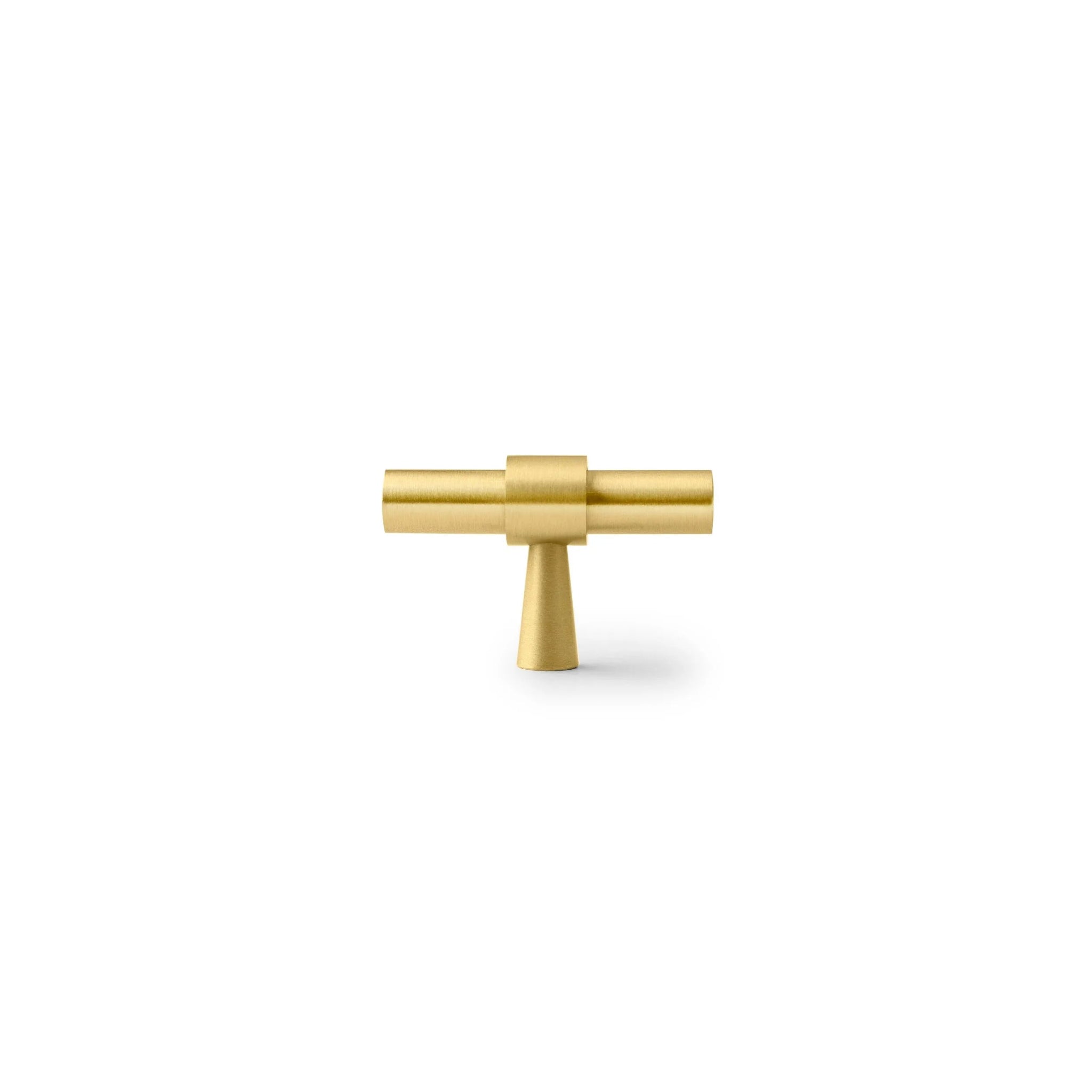 B-0054 Seraphine solid brass cabinet pull handle, brushed gold, sizes 50mm, 128mm, 165mm, 200mm, 230mm & 265mm, for kitchen drawers & wardrobes by Mantara.