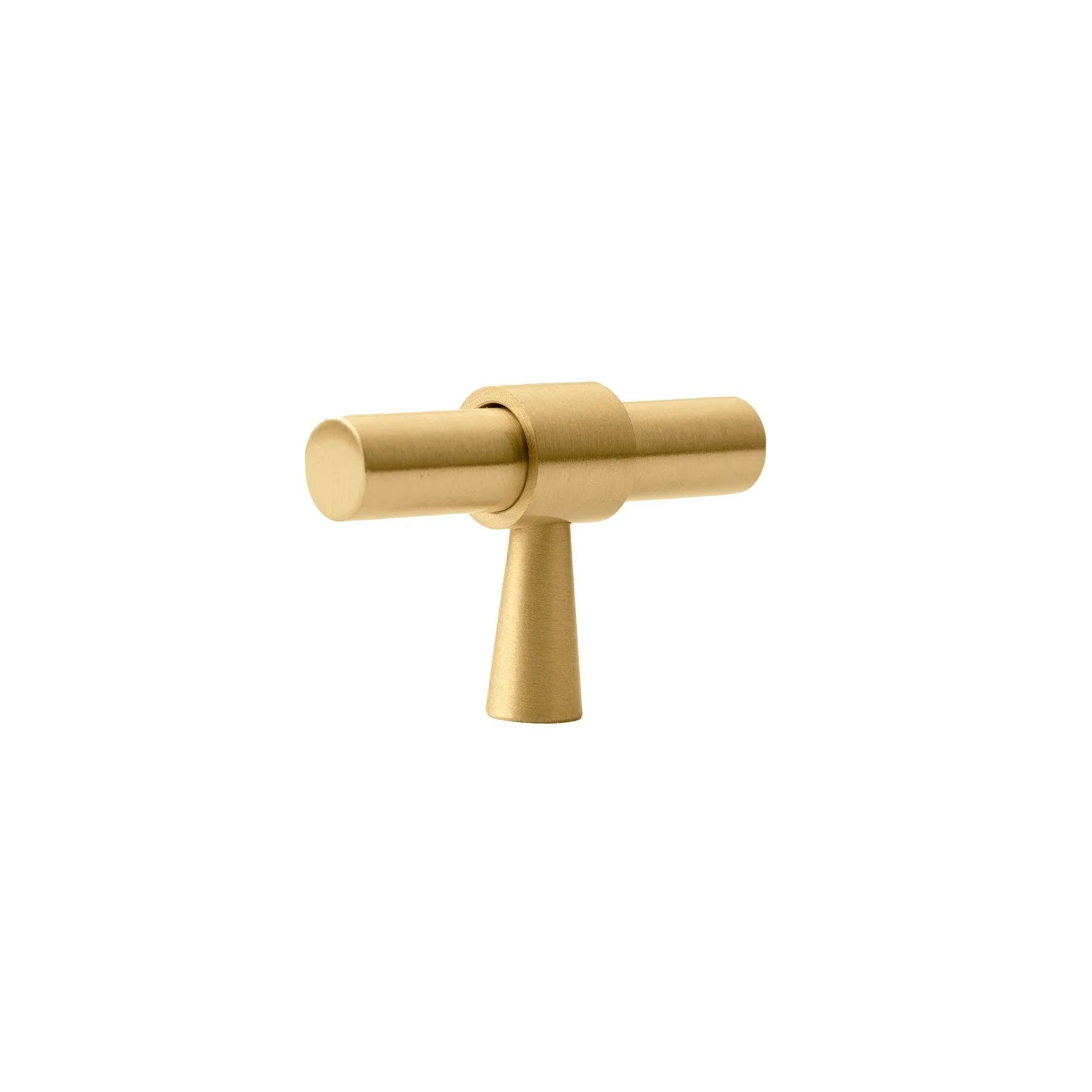 B-0054 Seraphine solid brass cabinet pull handle, brushed gold, sizes 50mm, 128mm, 165mm, 200mm, 230mm & 265mm, for kitchen drawers & wardrobes by Mantara.
