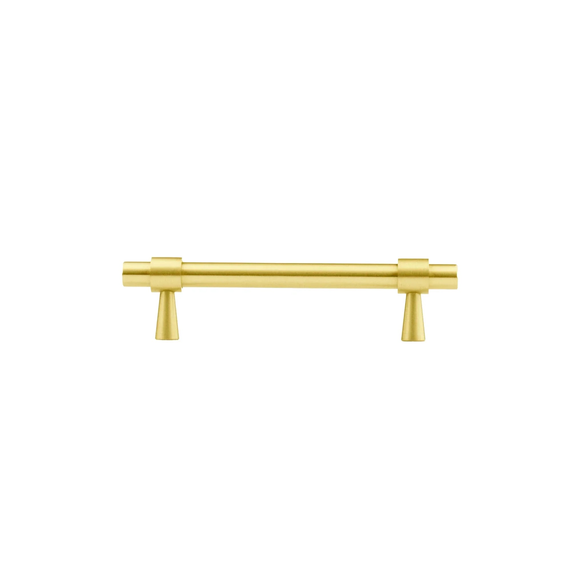 Mantara Seraphine Handle B-0054 is a modern brushed brass handle in gold, ideal for wardrobes, almirahs, and kitchens.