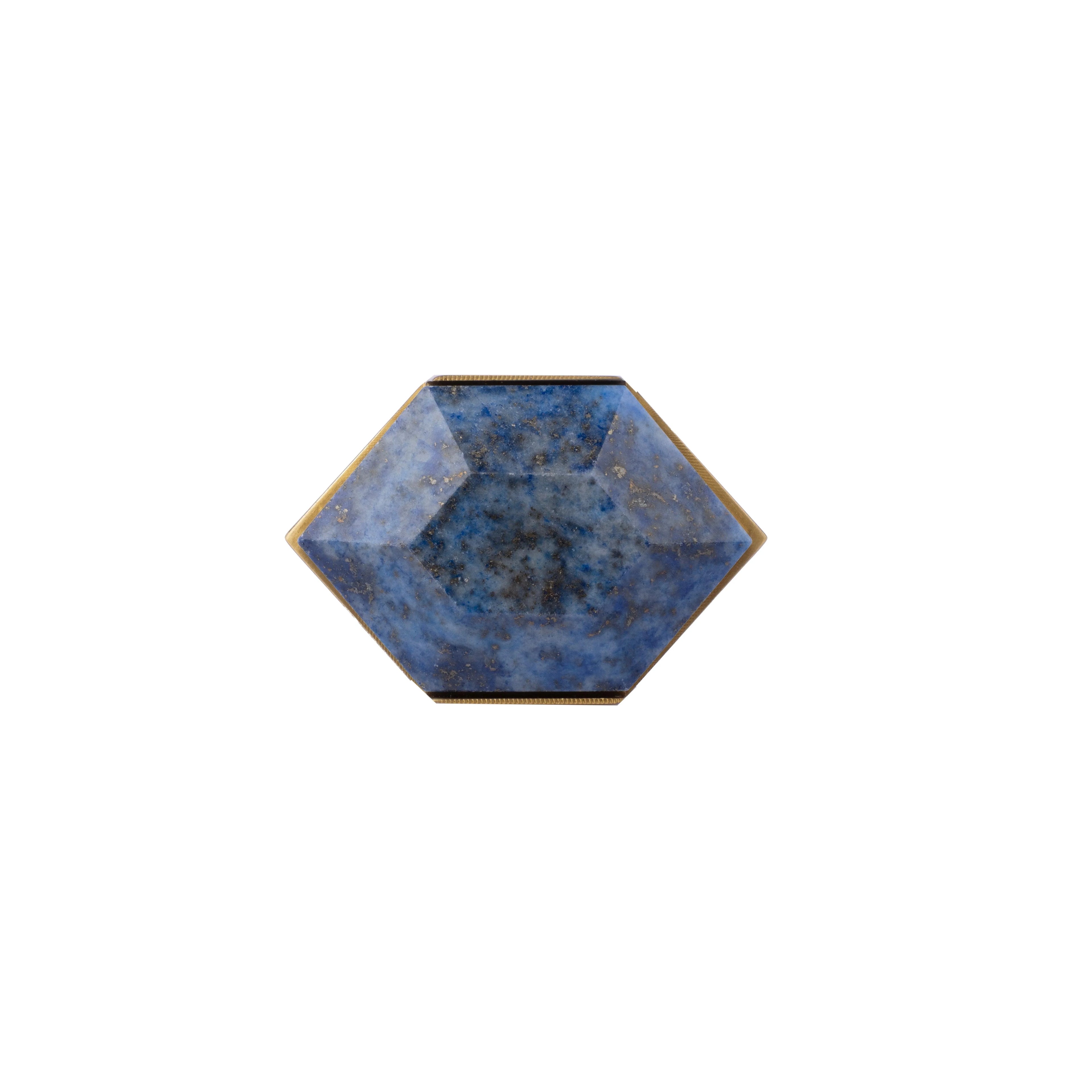 The Mantara C-0004 is a Nordic crystal + brass knob in blue, ideal for wardrobes, drawers & cabinets.
