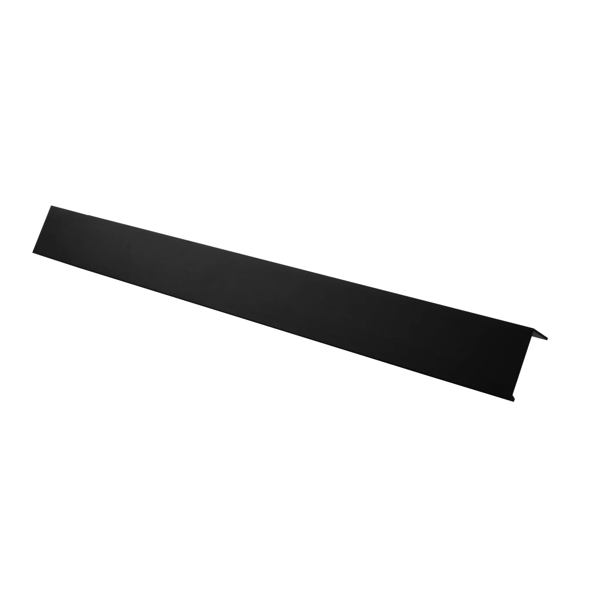 The Mantara AL-0004 Shingle Handle is a modern black aluminum alloy handle with a matte finish, ideal for wardrobes and kitchens.