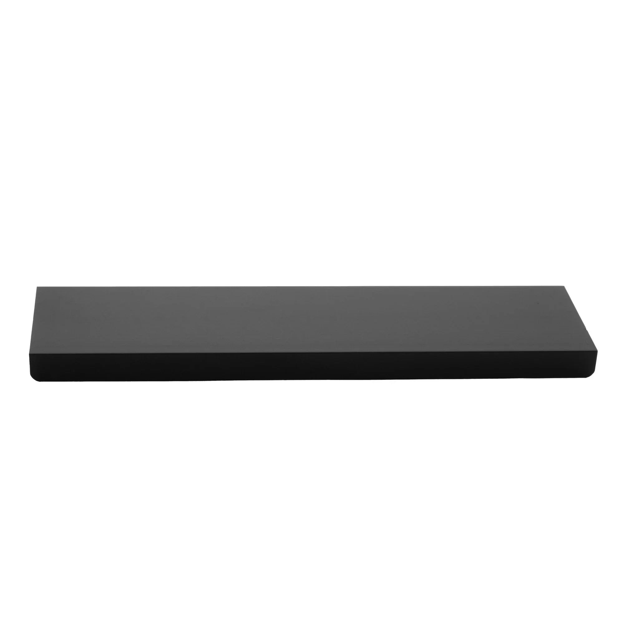The Mantara AL-0004 Shingle Handle is a modern black aluminum alloy handle with a matte finish, ideal for wardrobes and kitchens.