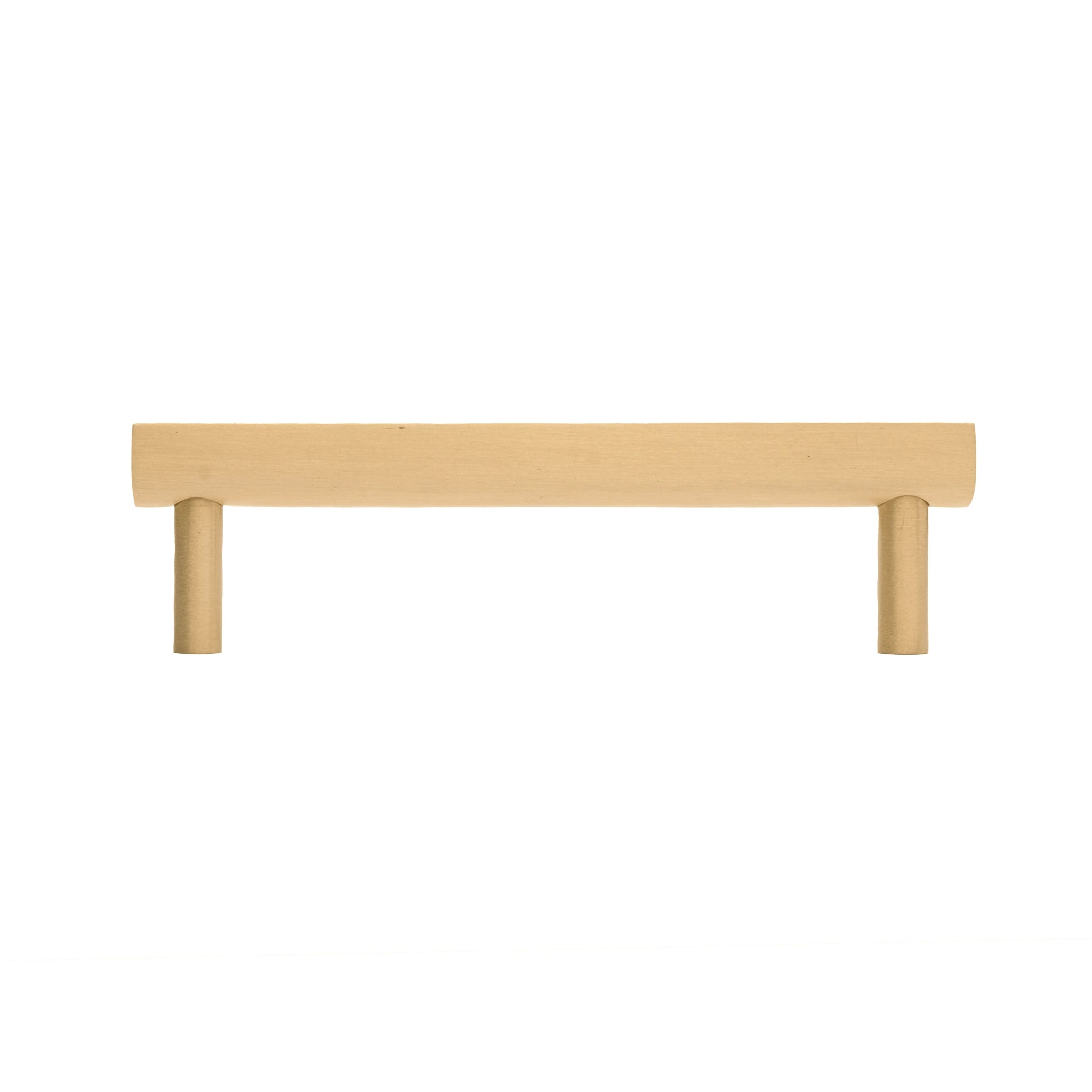 B-0055 Skyline solid brass cabinet pull handle, brushed gold, sizes 115mm & 245mm, for kitchen drawers & wardrobes by Mantara.