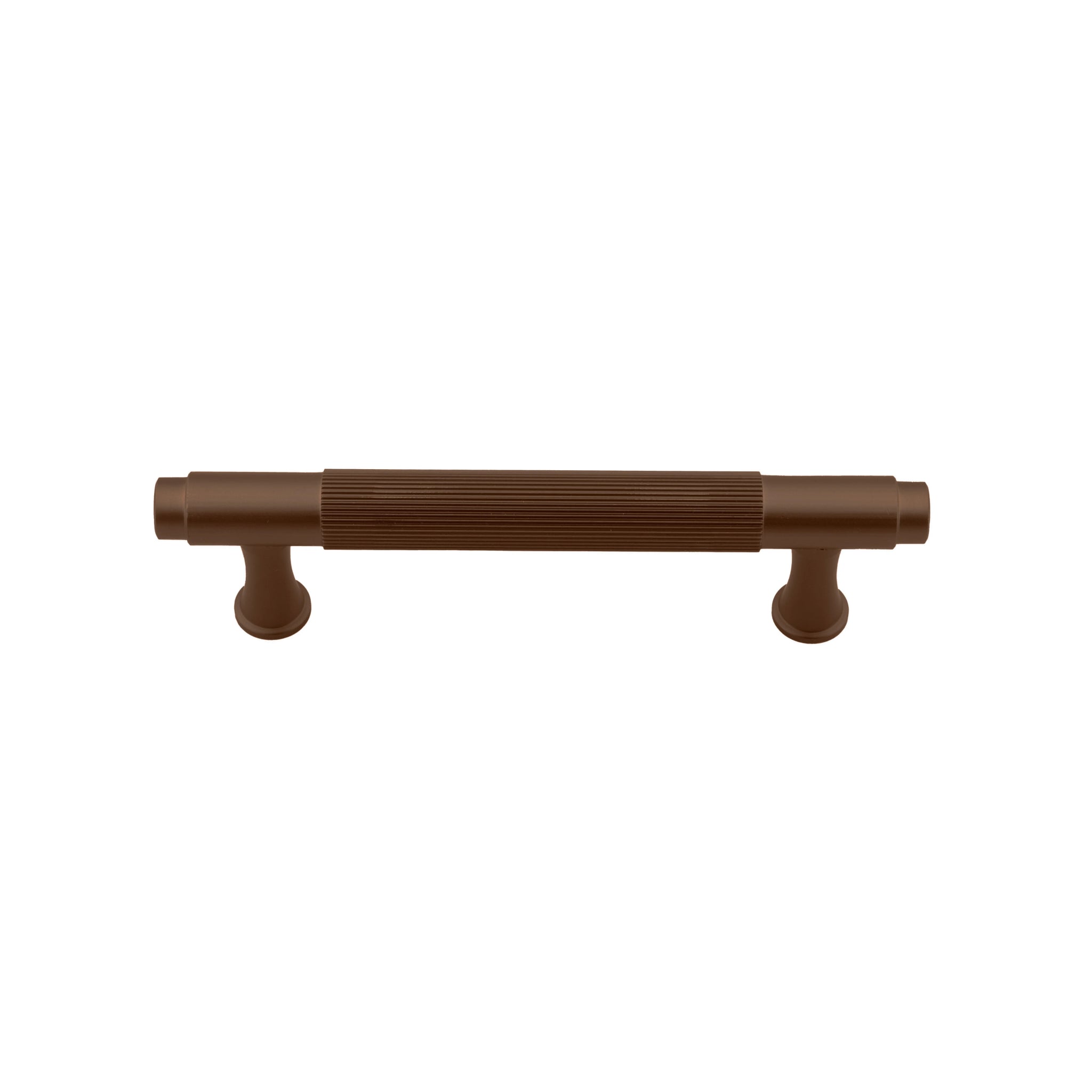 A versatile bar handle in aluminum alloy with matte rose gold or grey finish, Mantara AL-0002 bar handle for cabinets and wardrobes, SKU AL-0002.