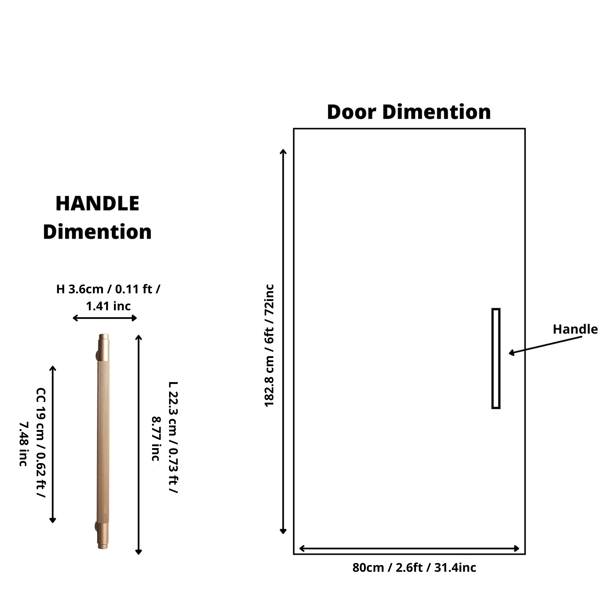 A versatile bar handle in aluminum alloy with matte rose gold or grey finish, Mantara AL-0002 bar handle for cabinets and wardrobes, SKU AL-0002.