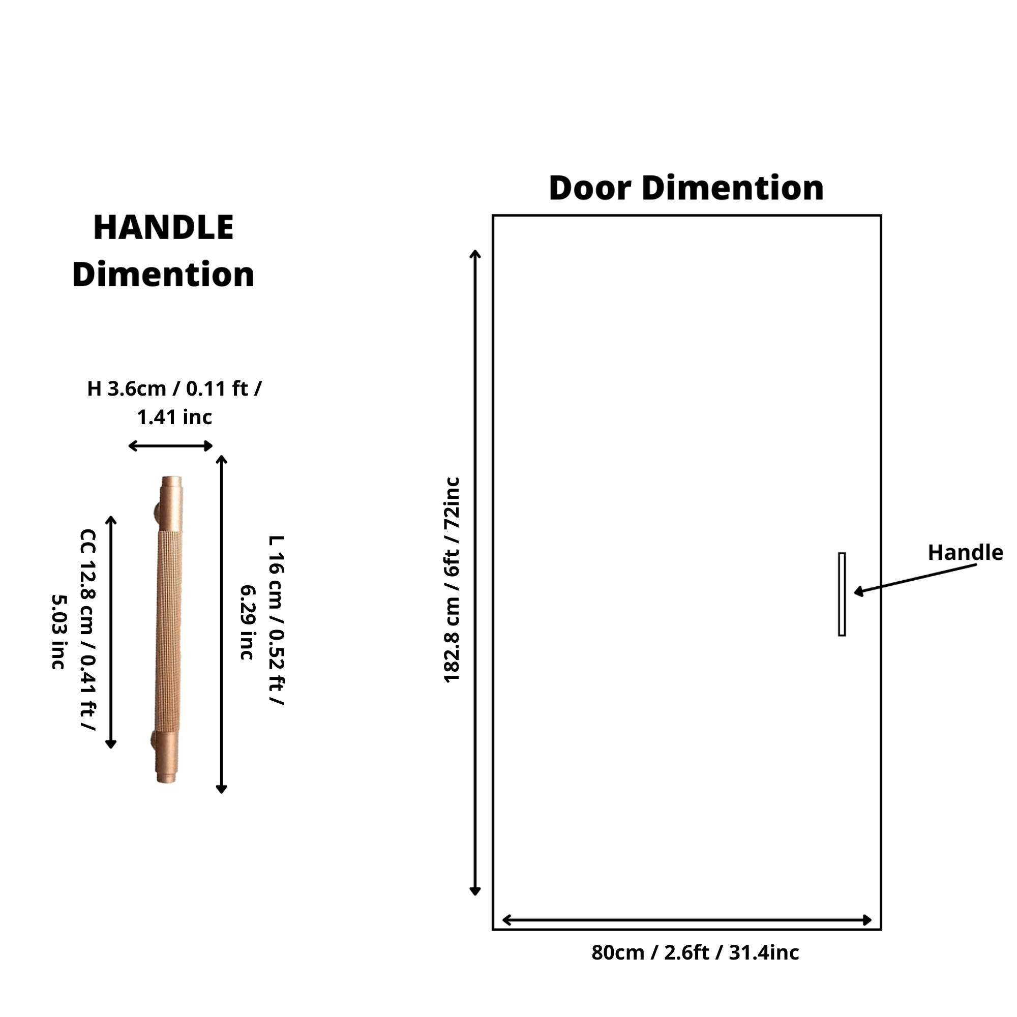 A versatile bar handle in aluminum alloy with matte rose gold or grey finish, Mantara AL-0002 bar handle for cabinets and wardrobes, SKU AL-0002.