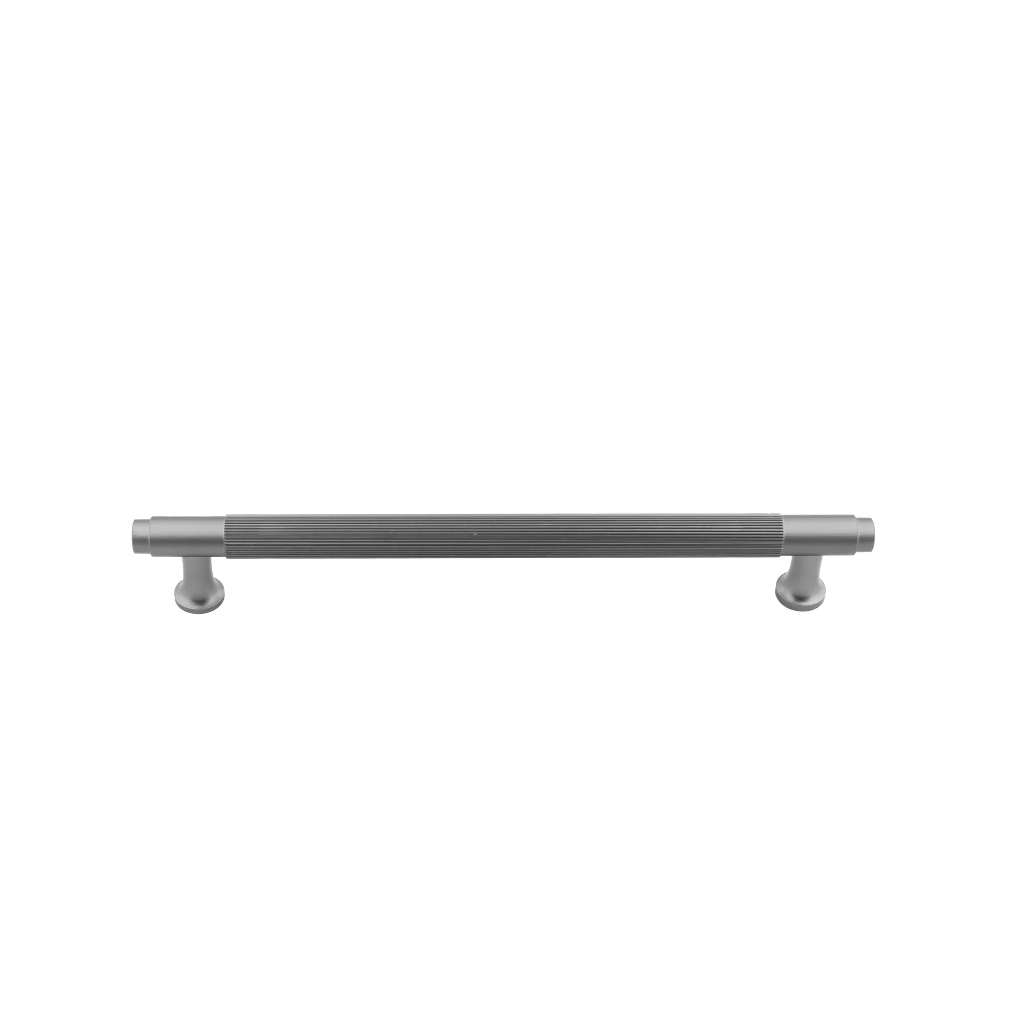 The Mantara AL-0002 Sleek Bar Handle is a modern aluminum alloy handle in grey, ideal for cabinets and wardrobes.