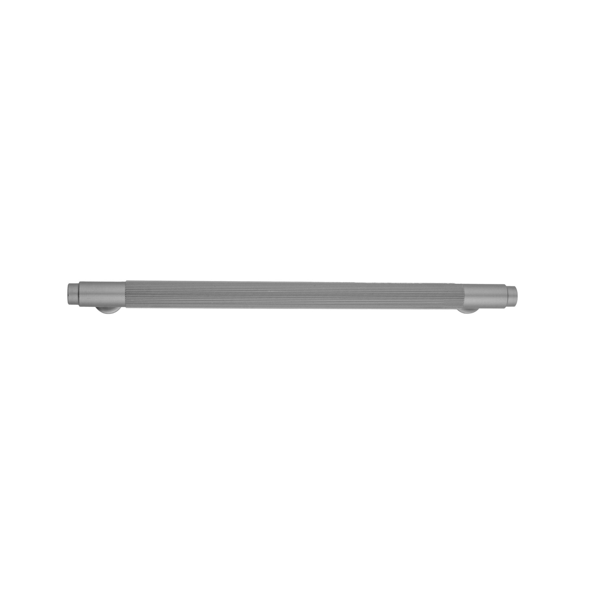 A versatile bar handle in aluminum alloy with matte rose gold or grey finish, Mantara AL-0002 bar handle for cabinets and wardrobes, SKU AL-0002.