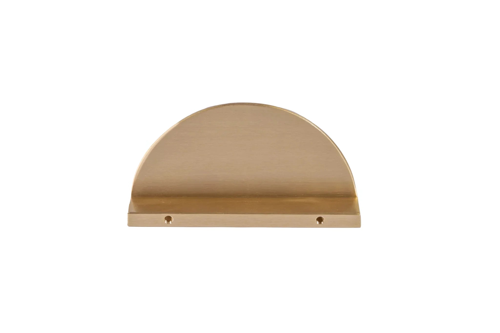 The Sorelle Handle by Mantara B-0113 is a modern brushed brass knob in gold, perfect for kitchen drawers and cabinets.