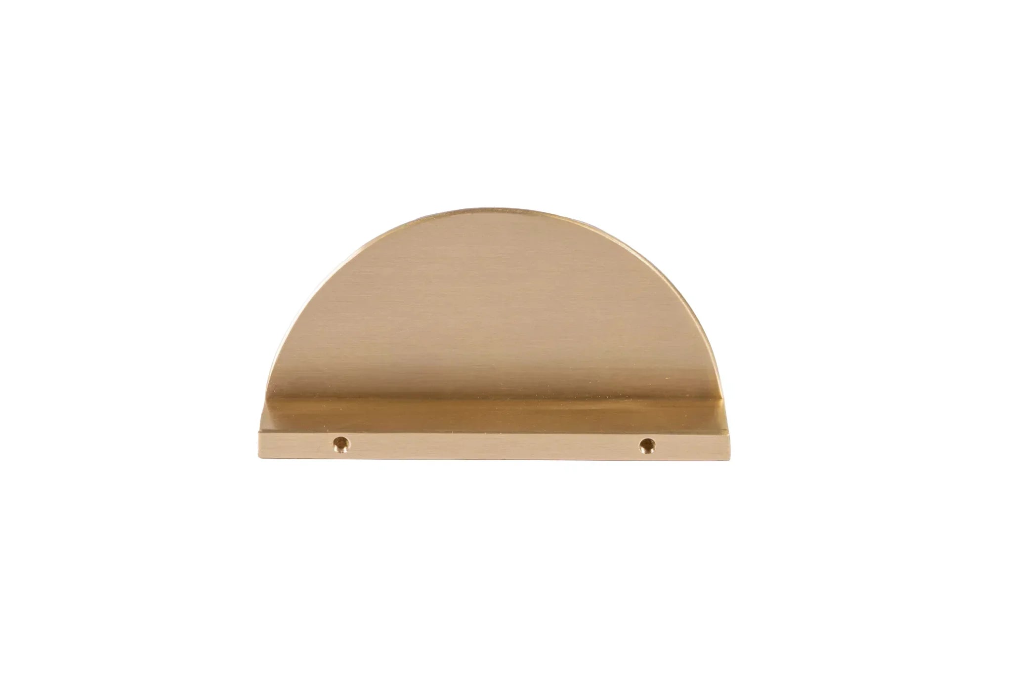 The Sorelle Handle by Mantara B-0113 is a modern brushed brass knob in gold, perfect for kitchen drawers and cabinets.