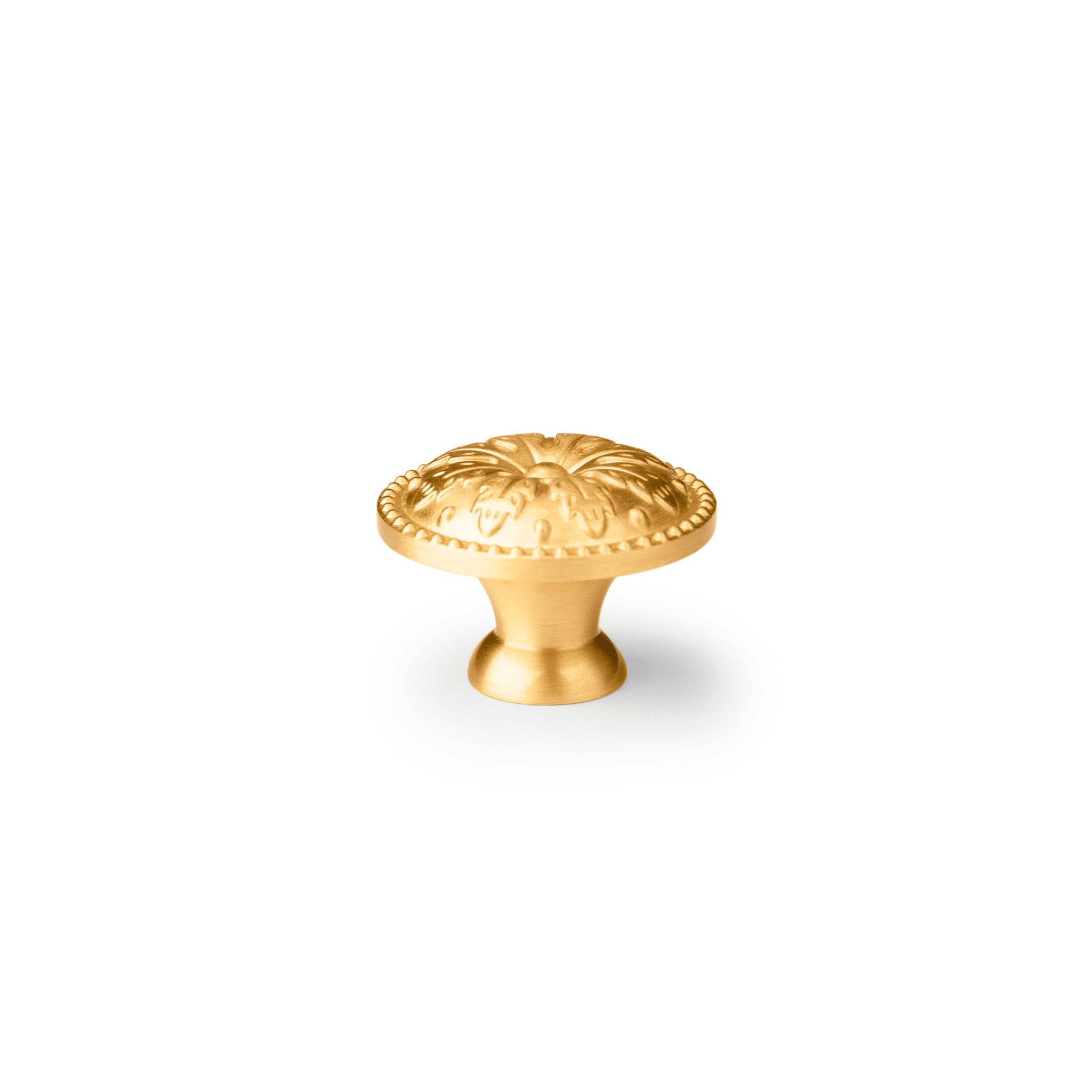 Glossy Sovereign knob B-0012, gold brass, Dia30mm H20mm, for kitchen & cabinet use by Mantara